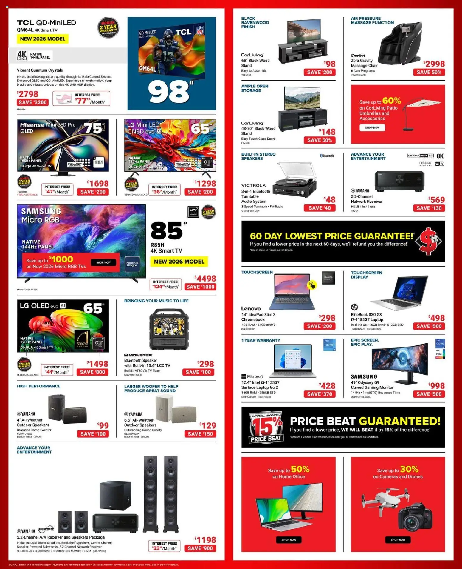 Visions flyer valid from Jul 17, 2026 | Page: 3 | Products: Tv, Audio, Speaker, Chair