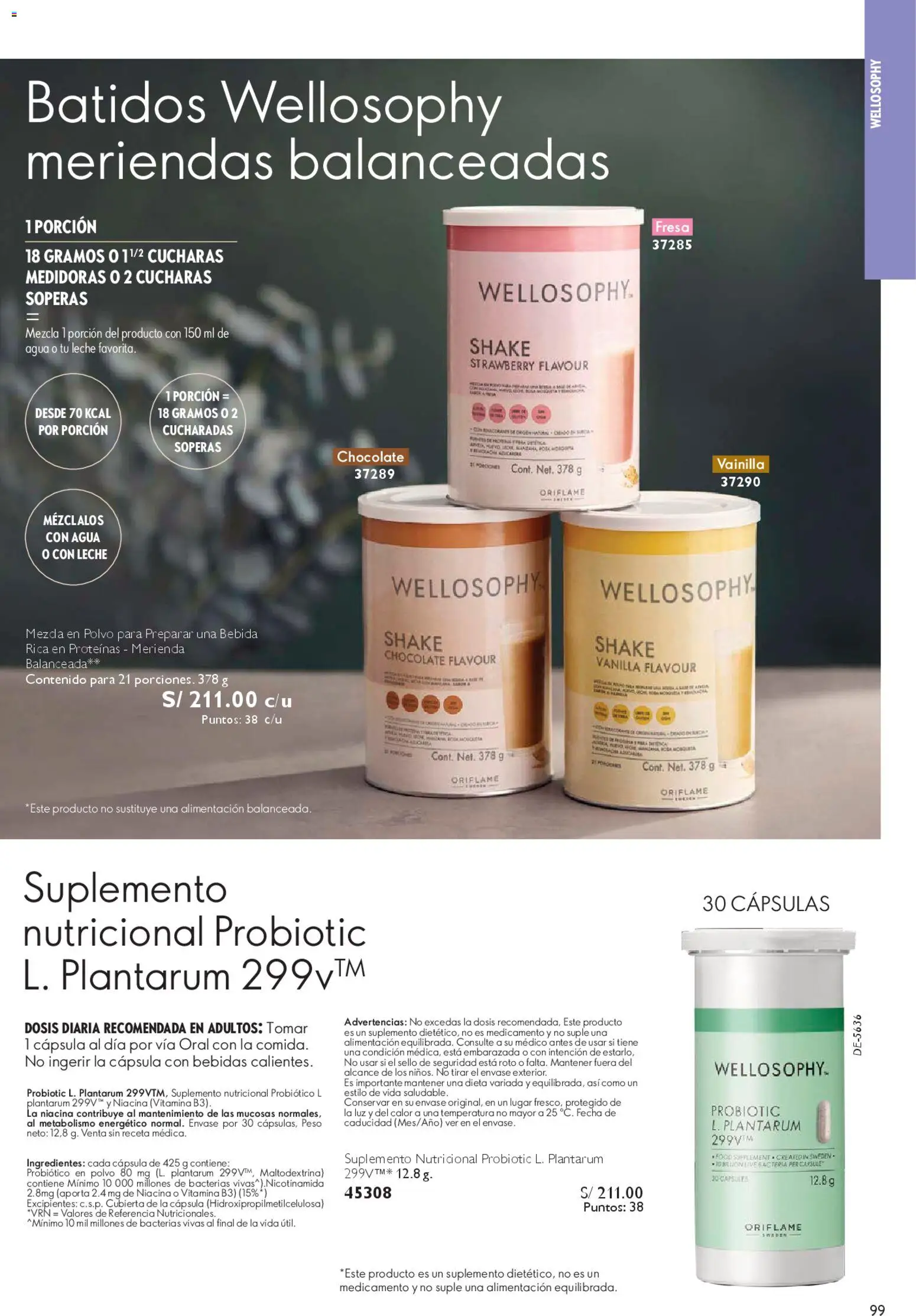 Catálogo Oriflame válido desde 28/03/2026 | Página: 99 | Productos: Bebidas, Vainilla, Leche, Polvo