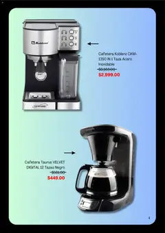 Vista previa de Muebles America catálogo, nuevo folleto de la tienda, válido en México a partir del 03/06/2026 | Página: 4 | Productos: Taza, Cafetera