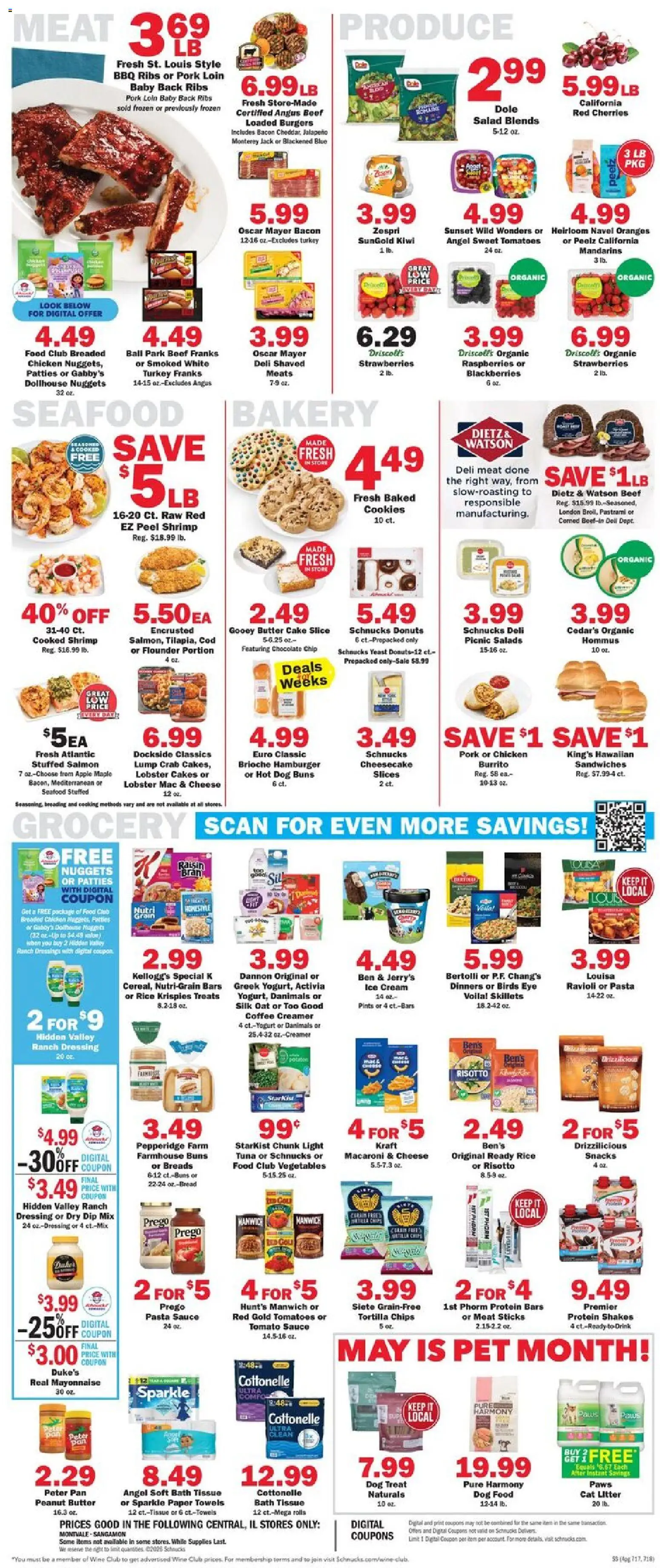 Schnucks Weekly Print Ad - IL - valid from 13.05.2026 | Page: 4 | Products: Mandarins, Pasta, Chips, Ice cream