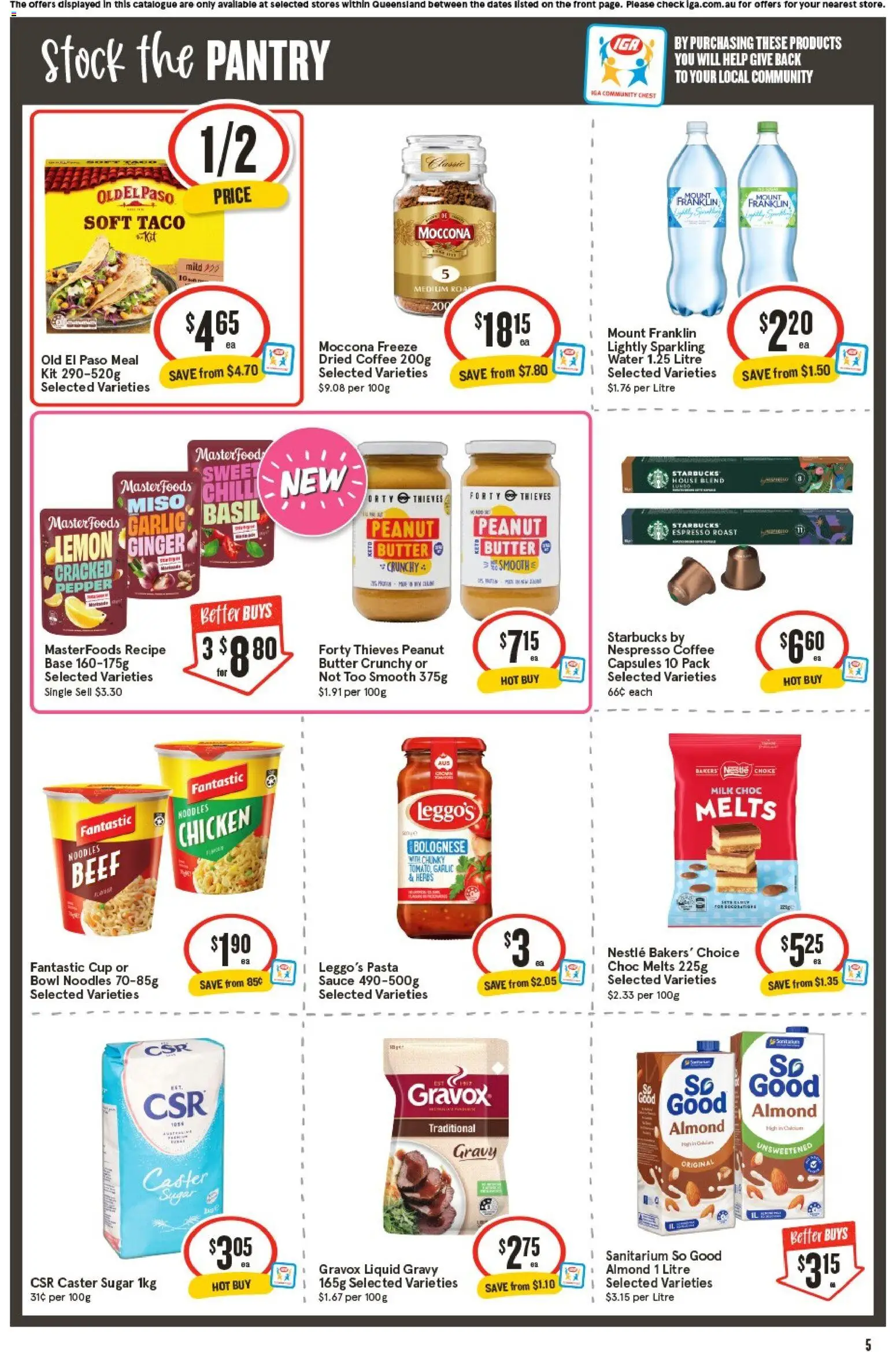 IGA catalogue - valid from 29/07/2026 | Page: 6 | Products: Milk, Beef, Pasta, Sugar