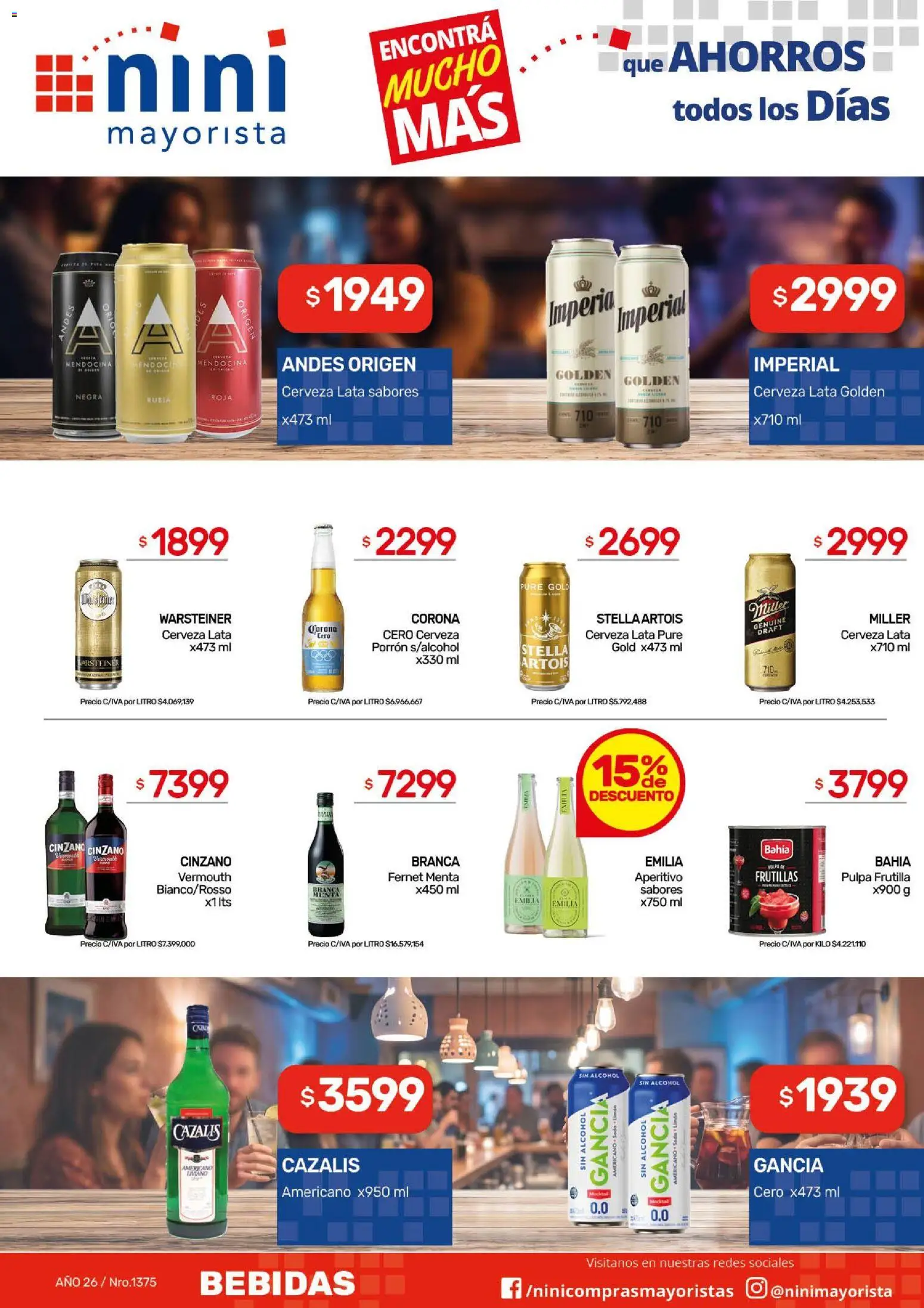 NINI Mayorista catálogo │ válido desde el 28/09/2026 | Página: 18 | Productos: Limón, Cerveza, Alcohol, Puré