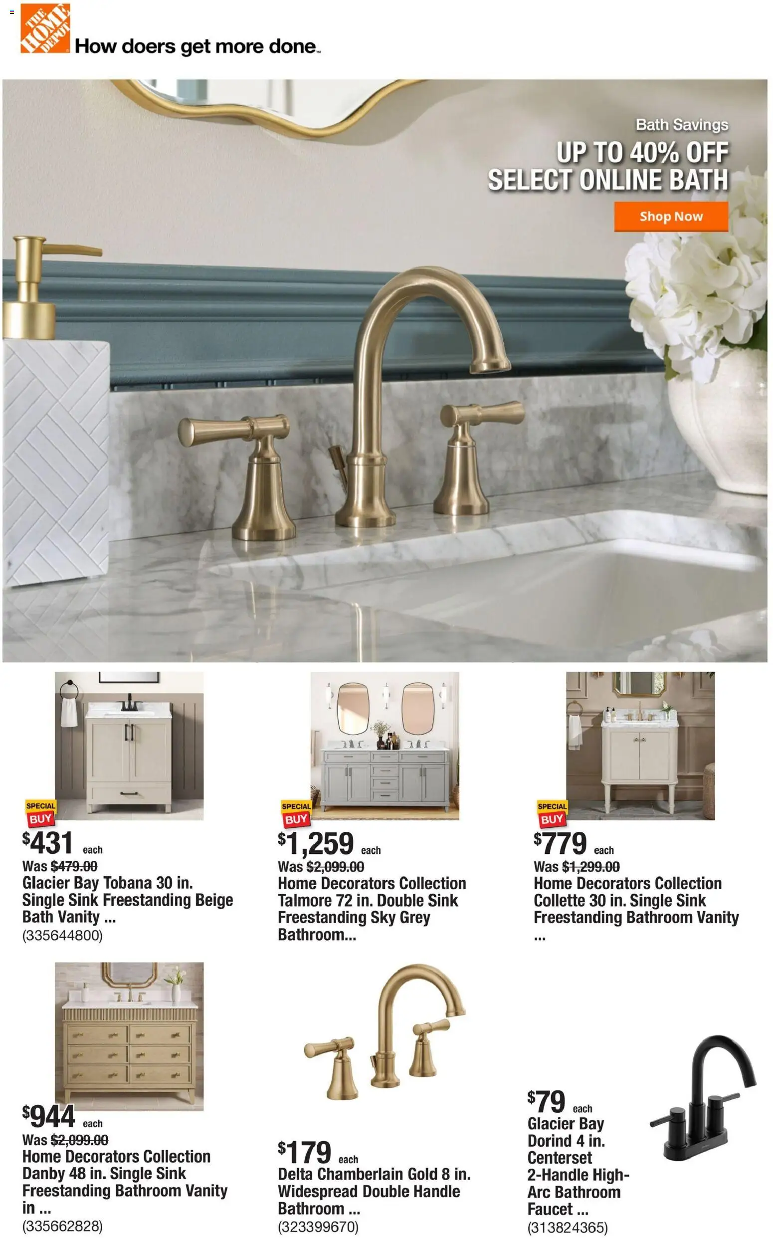 Home Depot Weekly Ad - valid from 09/10/2026 | Page: 1 | Products: Bath