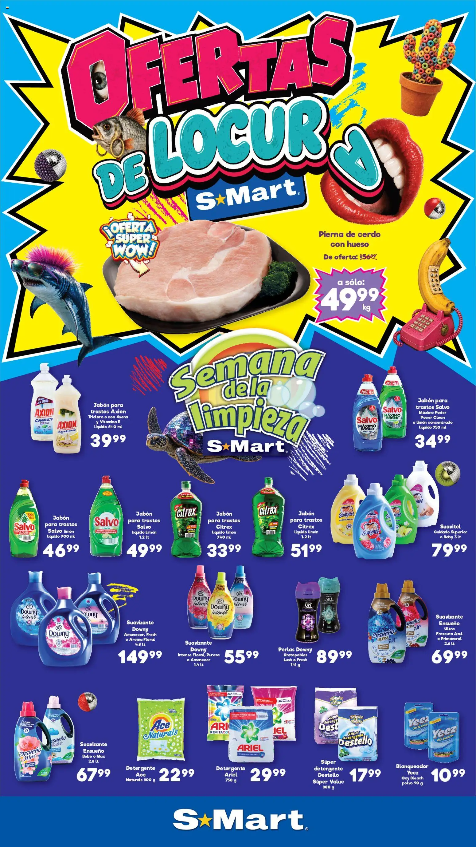 Nuevas ofertas de S-Mart válidas en toda la República Mexicana desde el 29/09/2026. ¡Encuentra las mejores ofertas en S-Mart folleto Ofertas de feria Chihuahua! | Página: 1 | Productos: Detergente, Crema, Limón, Polvo