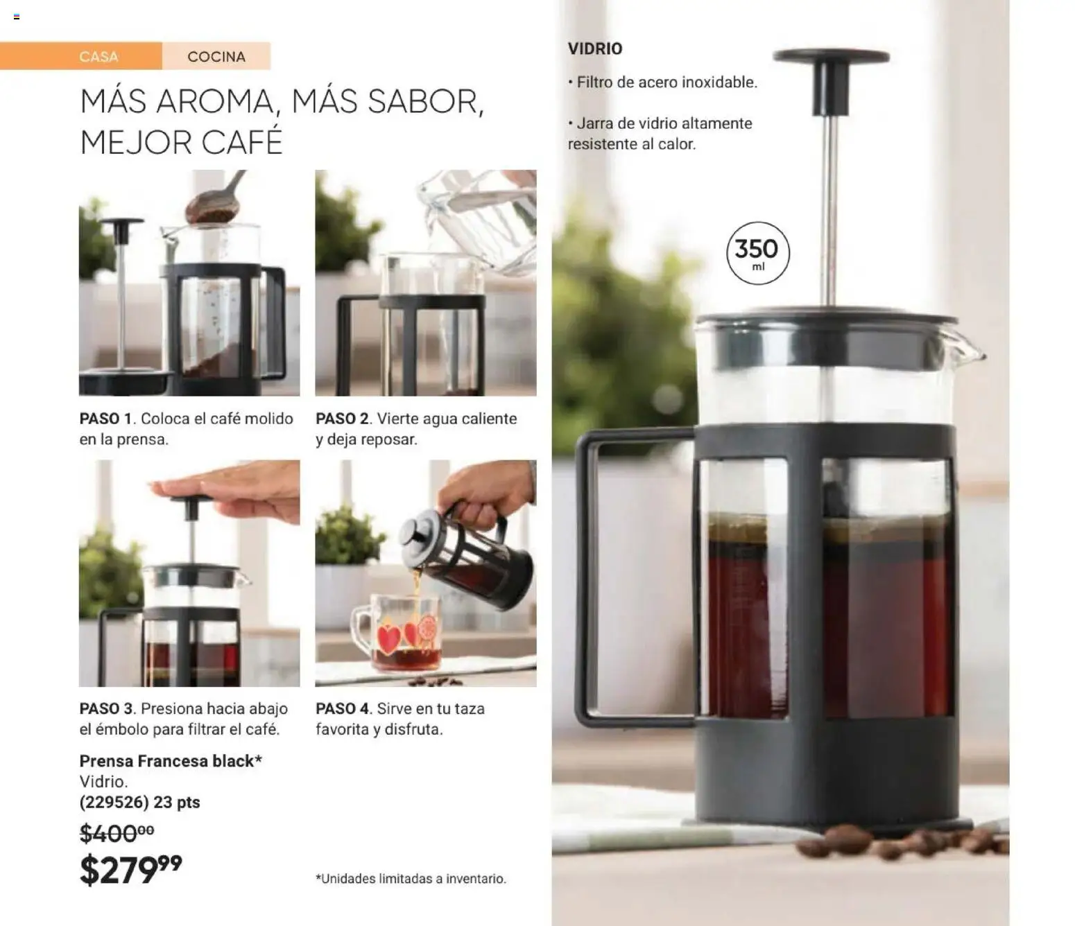 Nuevas ofertas de AVON válidas en toda la República Mexicana desde el 11/09/2026. ¡Encuentra las mejores ofertas en AVON Casa & Estilo 14 2026! | Página: 32 | Productos: Taza, Agua, Cocina, Prensa