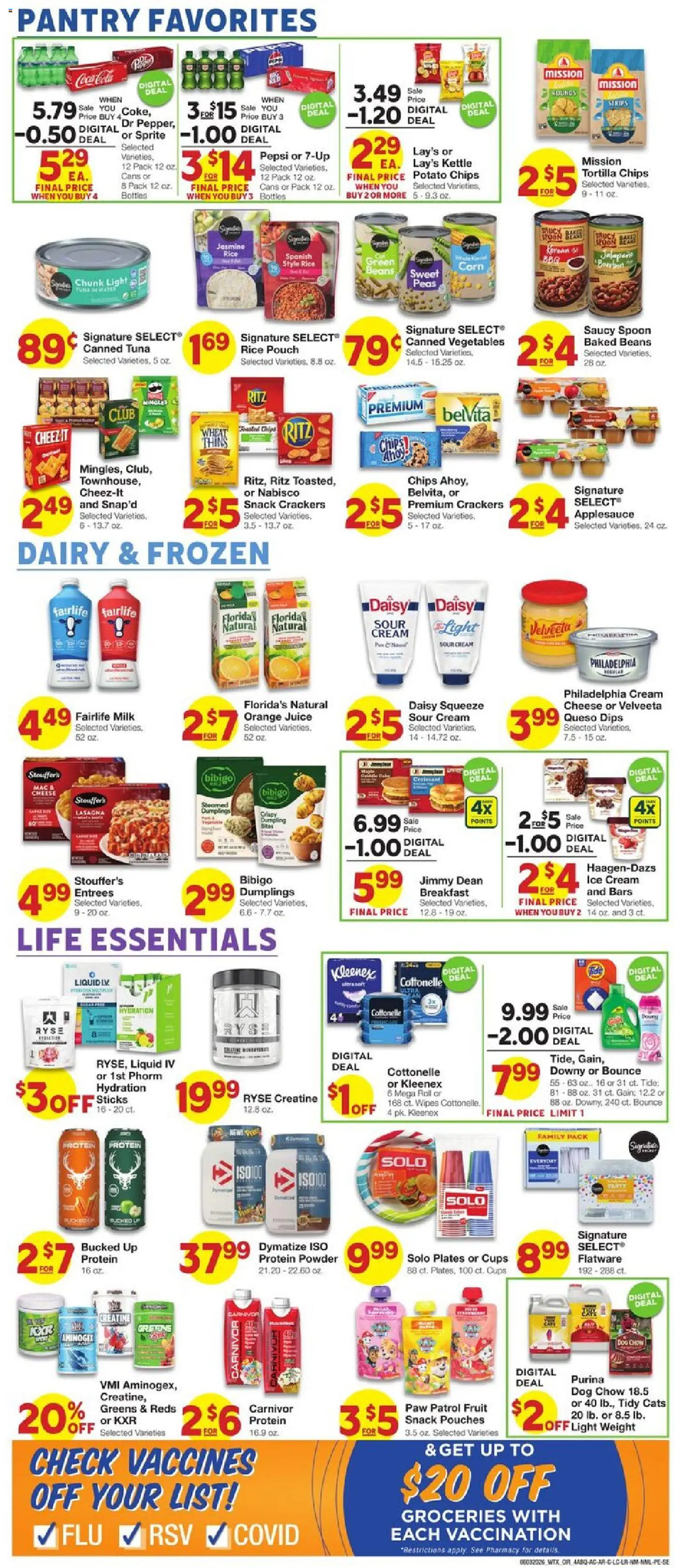 United Supermarkets Weekly Ad - valid from 03.06.2026 | Page: 4 | Products: Protein Powder, Chips, Weight, Kettle