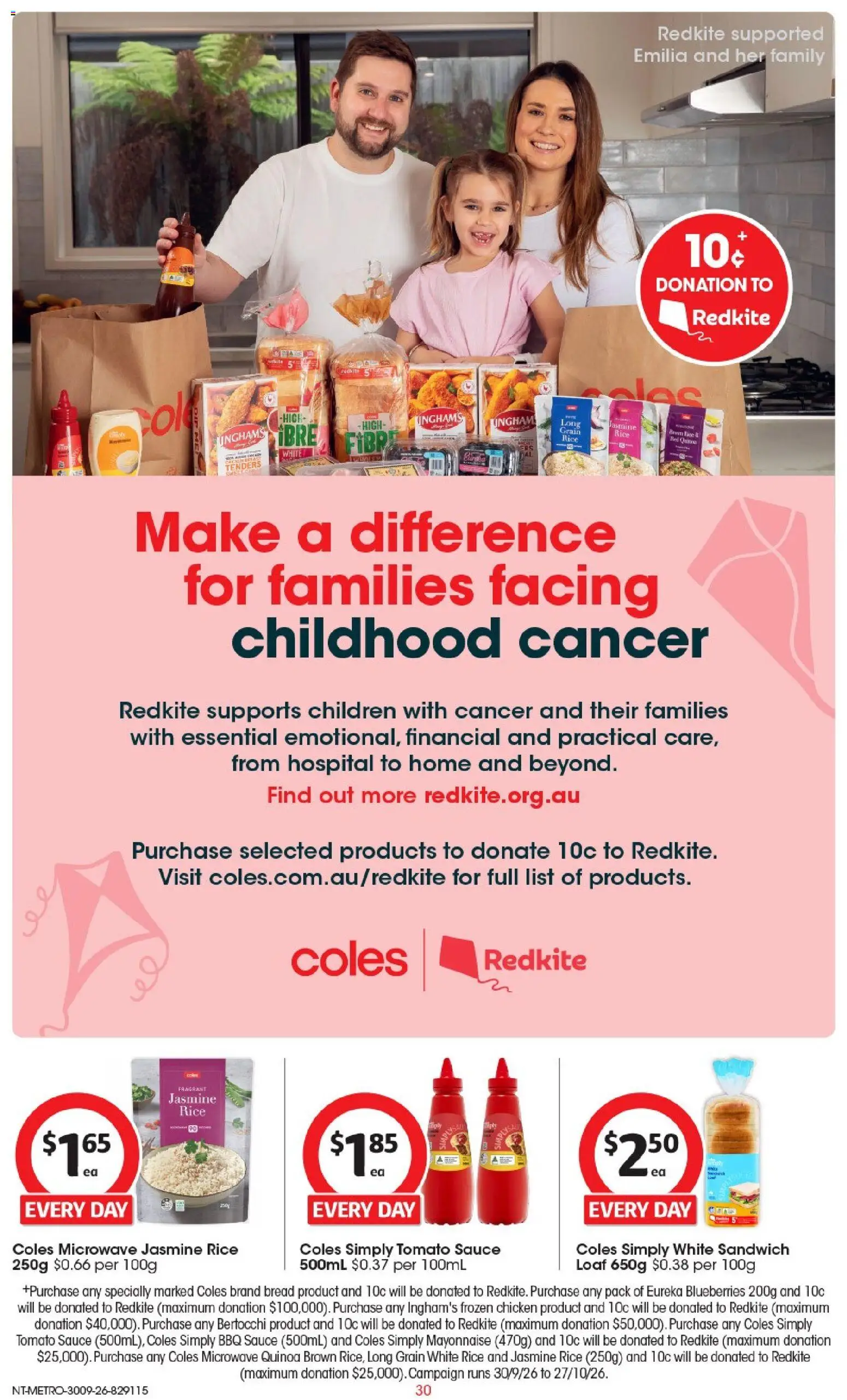 Coles catalogue - valid from 30/09/2026 | Page: 30 | Products: Jasmine rice, Rice, Mayonnaise, Sauce
