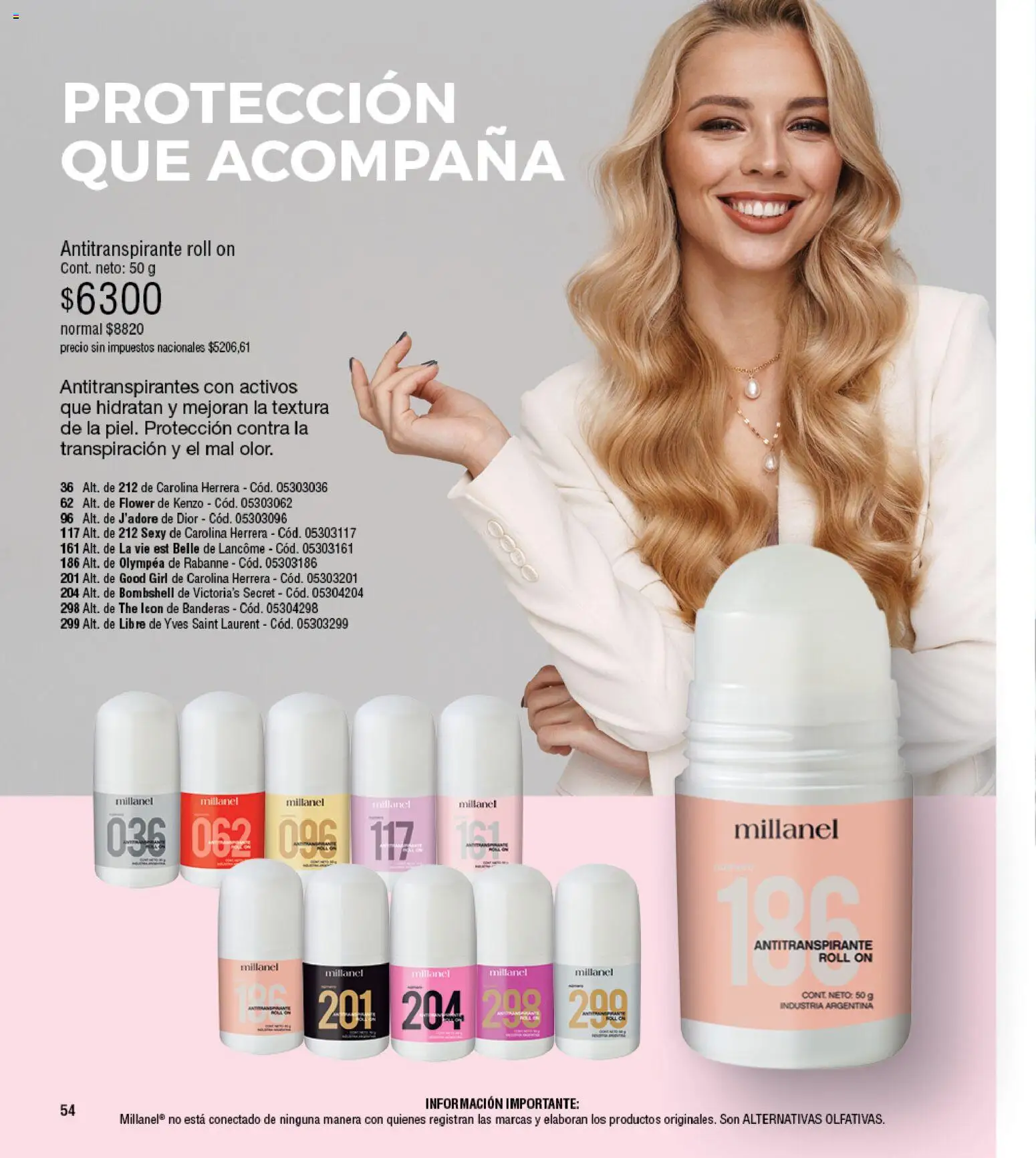 Millanel - Catálogo │ válido desde el 20/07/2026 | Página: 54 | Productos: Antitranspirante