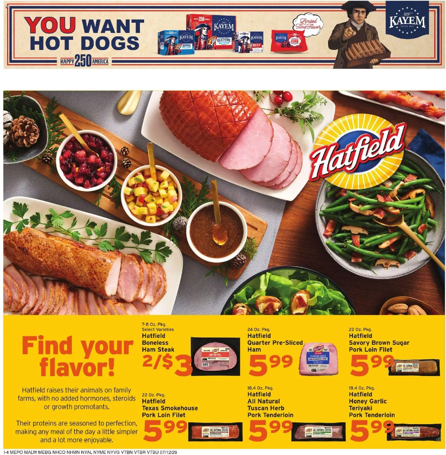Hannaford Weekly Ad - valid from 07/12/2026 | Page: 12 | Products: Pork, Sugar, Garlic, Hot Dogs