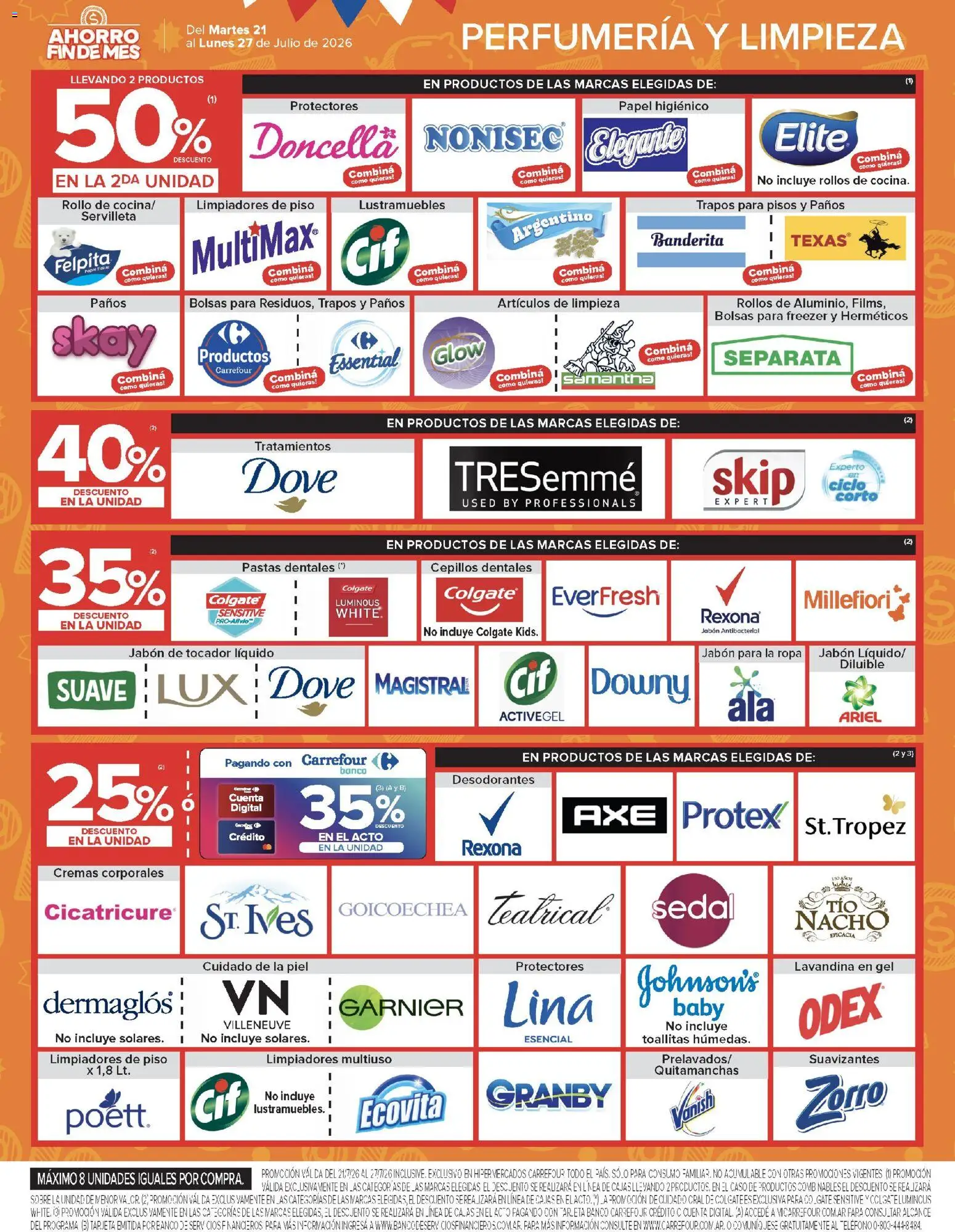 Carrefour - AHORRO FIN DE MES │ válido desde el 21/07/2026 | Página: 15 | Productos: Jabón, Quitamanchas, Ropa, Freezer