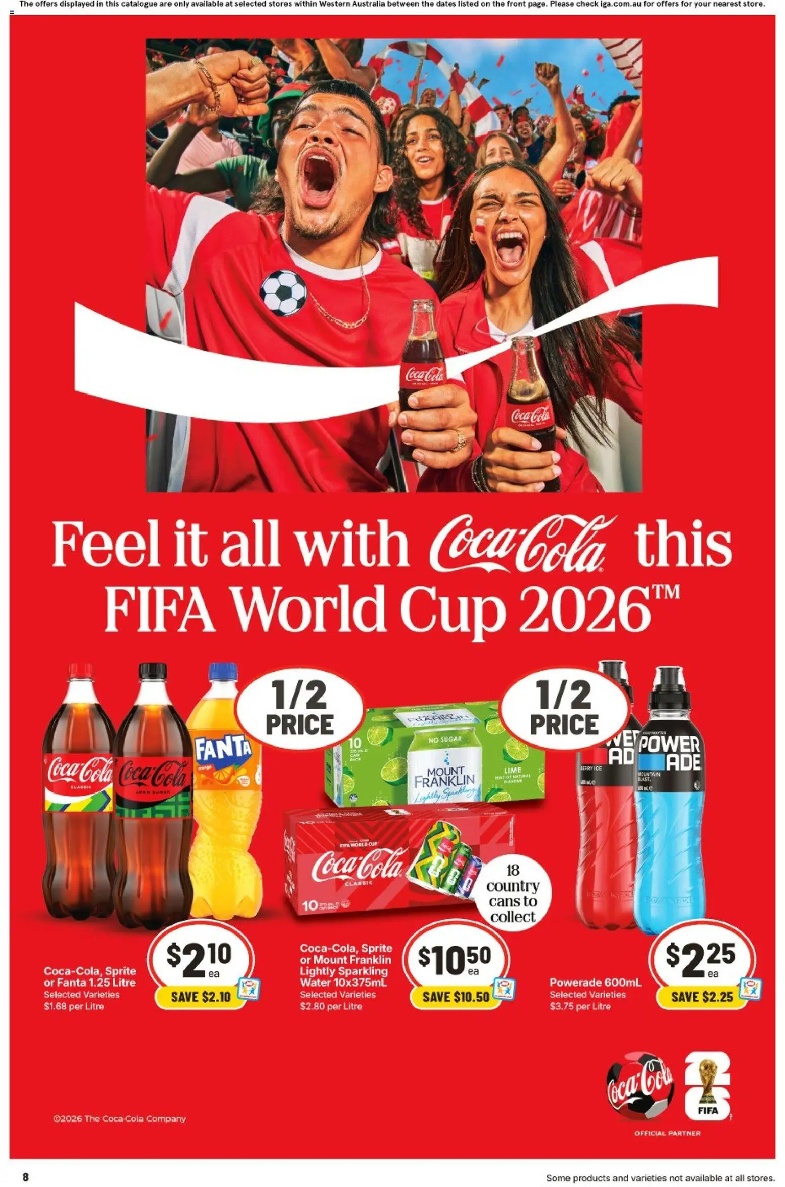 IGA catalogue - valid from 03.06.2026 | Page: 8 | Products: Coca Cola, Water, Sugar, Lime