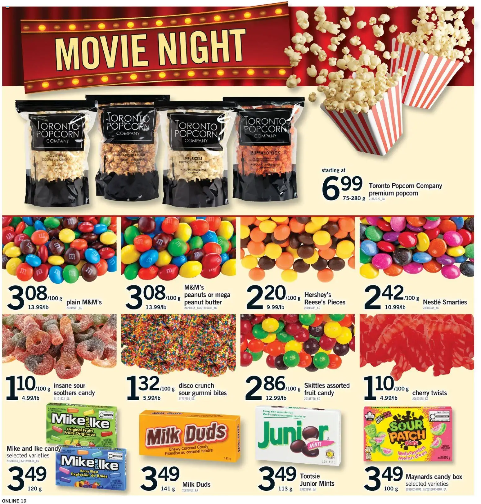 Fortinos flyer valid from Aug 27, 2026 | Page: 18 | Products: Candy box, Peanuts, Popcorn, Watermelon