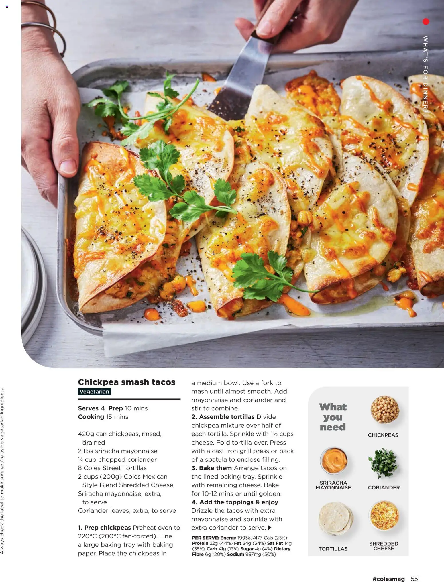 Coles catalogue - valid from 01/10/2026 | Page: 55 | Products: Cheese, Mayonnaise, Oven, Press