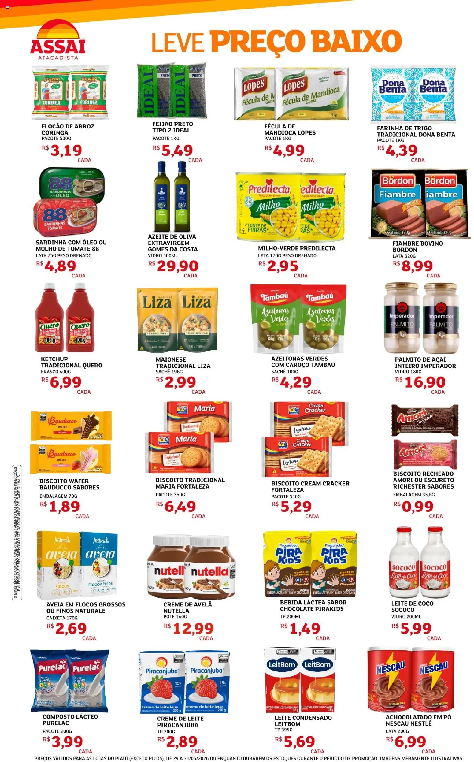 Assaí Atacadista Folheto - válido de 29.05.2026 | Página: 2 | Produtos: Pó, Flocos, Sardinha, Leite de coco