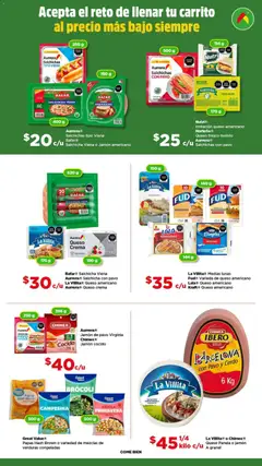 Vista previa de Bodega Aurrerá folleto, nuevo folleto de la tienda, válido en México a partir del 22.04.2026 | Página: 4 | Productos: Salchicha, Crema, Queso, Cerdo