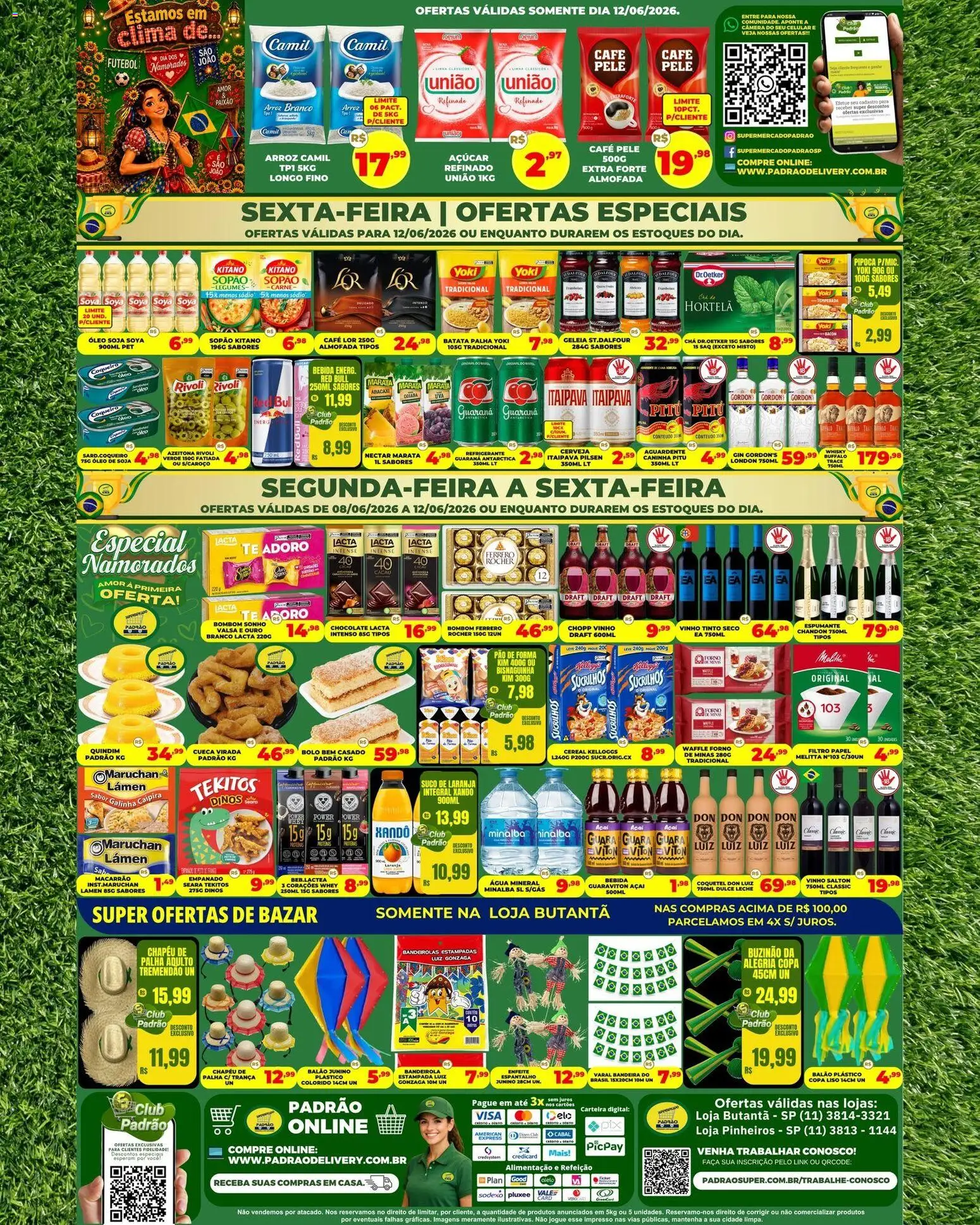 Supermercado Padrão Folheto - válido de 08.06.2026 | Página: 2 | Produtos: Hortelã, Vinho, Abacaxi, Batata