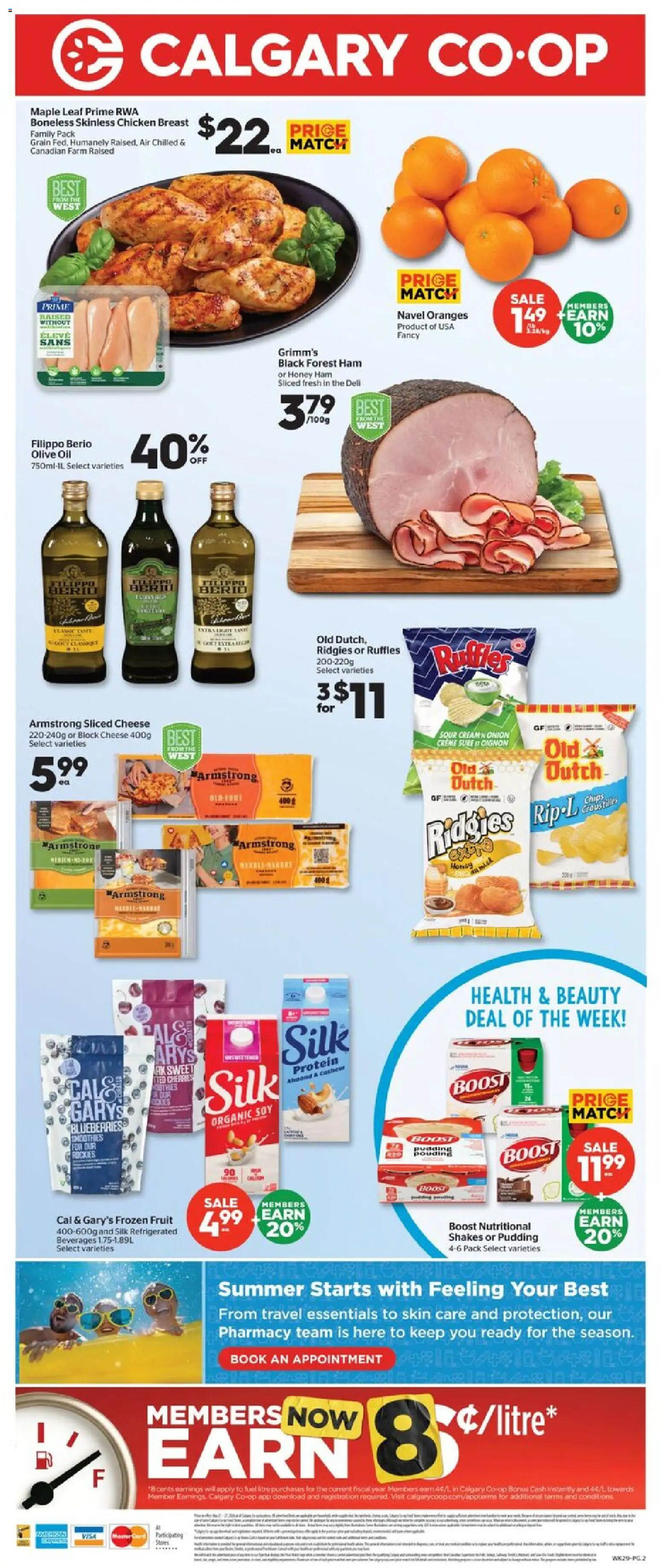 Calgary Co-op flyer valid from 21.05.2026 | Page: 2 | Products: Sour cream, Cream, Cheese, Chicken