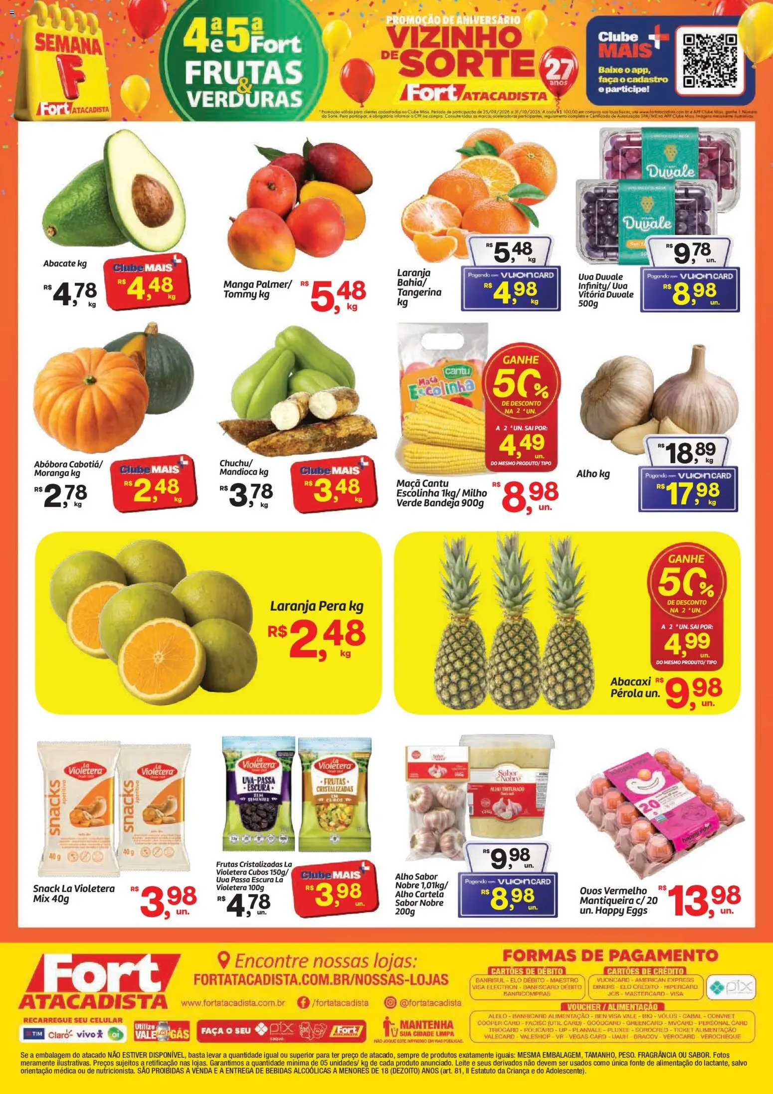 Fort Atacadista Folheto - válido de 30/09/2026 | Página: 2 | Produtos: Alho, Leite, Bandeja, Frutas cristalizadas