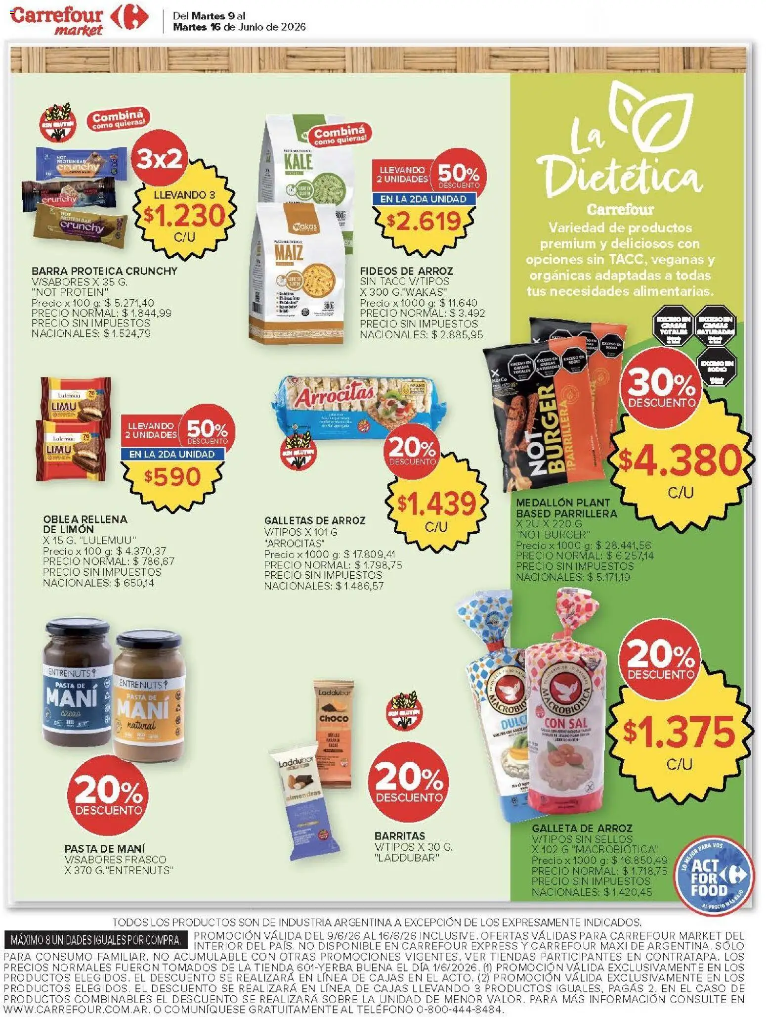 Carrefour ofertas │ válido desde el 09.06.2026 | Página: 62 | Productos: Sobre, Mani, Limón, Galletas