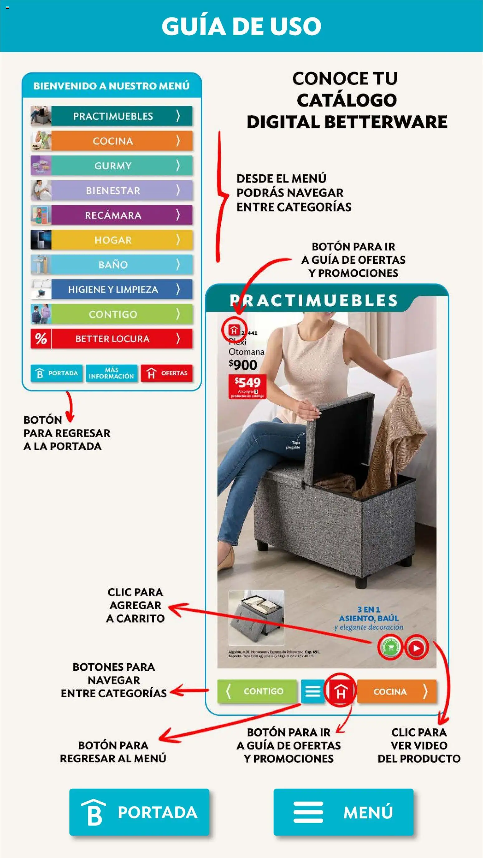 Nuevas ofertas de Betterware válidas en toda la República Mexicana desde el 31/08/2026. ¡Encuentra las mejores ofertas en Betterware campaña 9 2026! | Página: 117 | Productos: Espuma, Cocina, Decoración, Baño