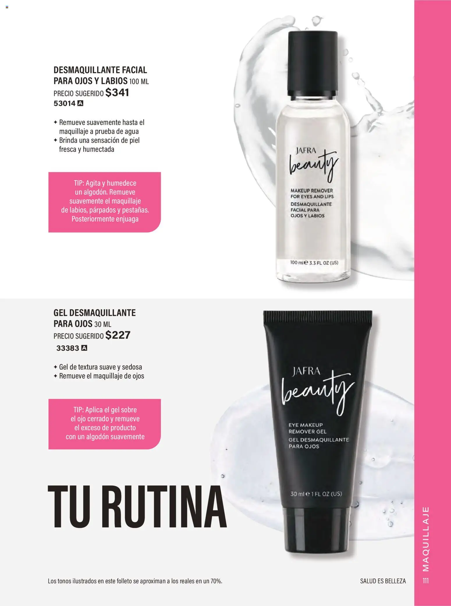 Nuevas ofertas de JAFRA válidas en toda la República Mexicana desde el 01.02.2026. ¡Encuentra las mejores ofertas en JAFRA catálogo Organizador de Ventas! | Página: 109 | Productos: Agua, Desmaquillante, Algodón, Sobre