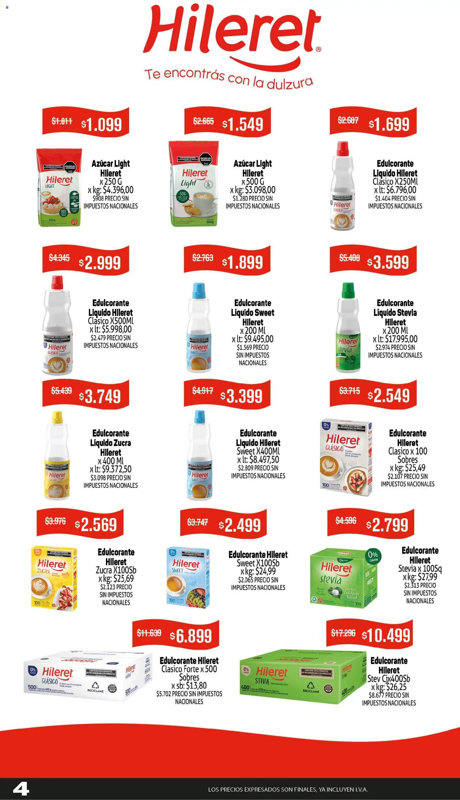 Makro Ofertas Volvete a Ilusionar │ válido desde el 21.05.2026 | Página: 4 | Productos: Azucar, Edulcorante, Té