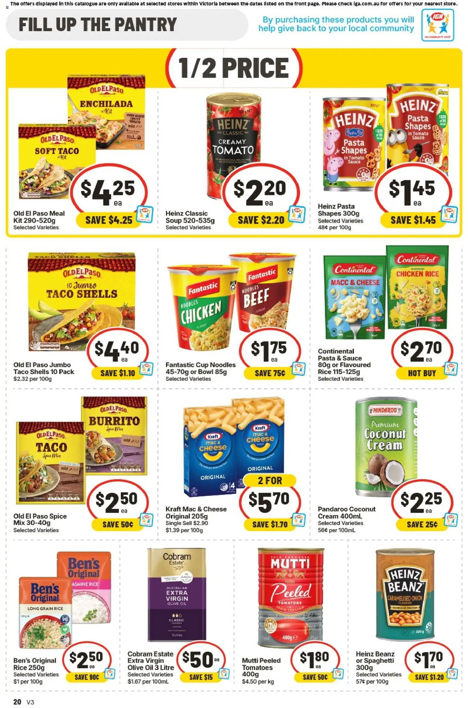 IGA catalogue - valid from 29/07/2026 | Page: 20 | Products: Cheese, Oil, Noodles, Pasta