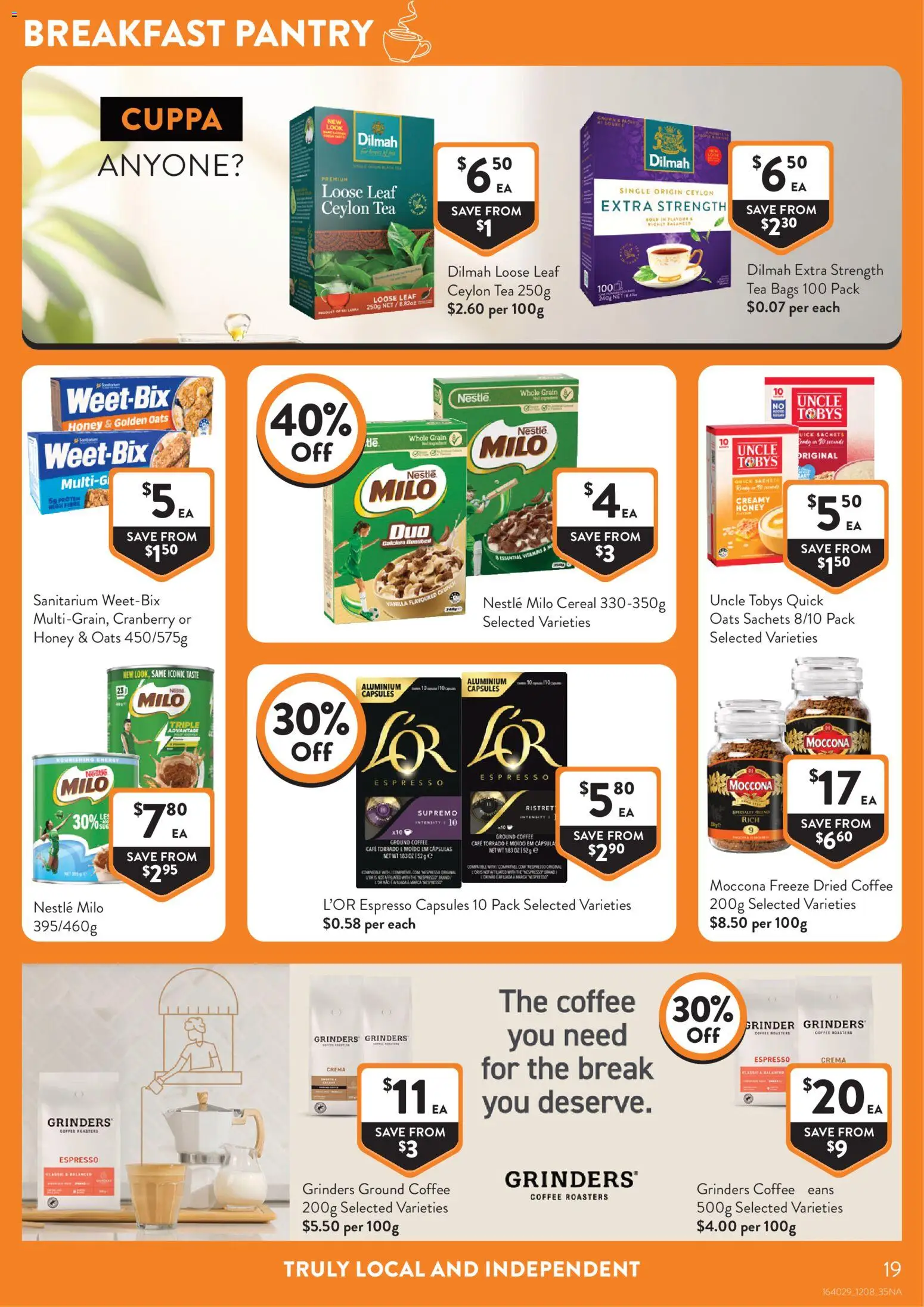 Foodworks catalogue - valid from 12/08/2026 | Page: 19 | Products: Coffee, Tea, Cereal, Ground coffee