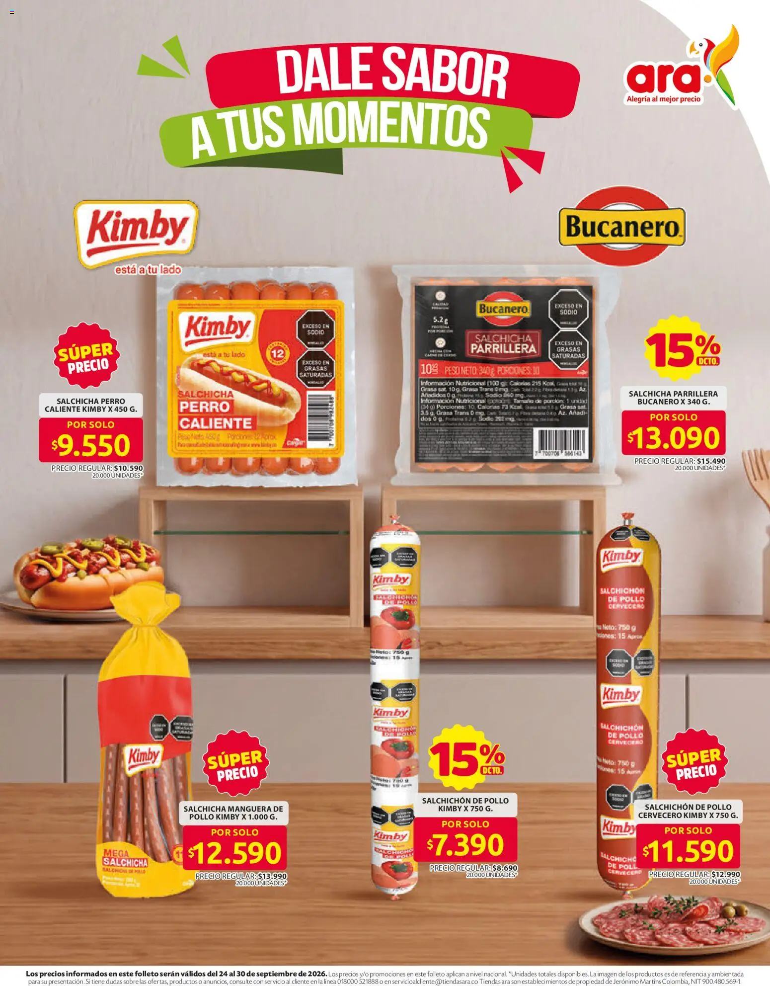 Ara revista - valida desde el 24/08/2026 | Página: 11 | Productos: Pollo, Salchicha, Manguera