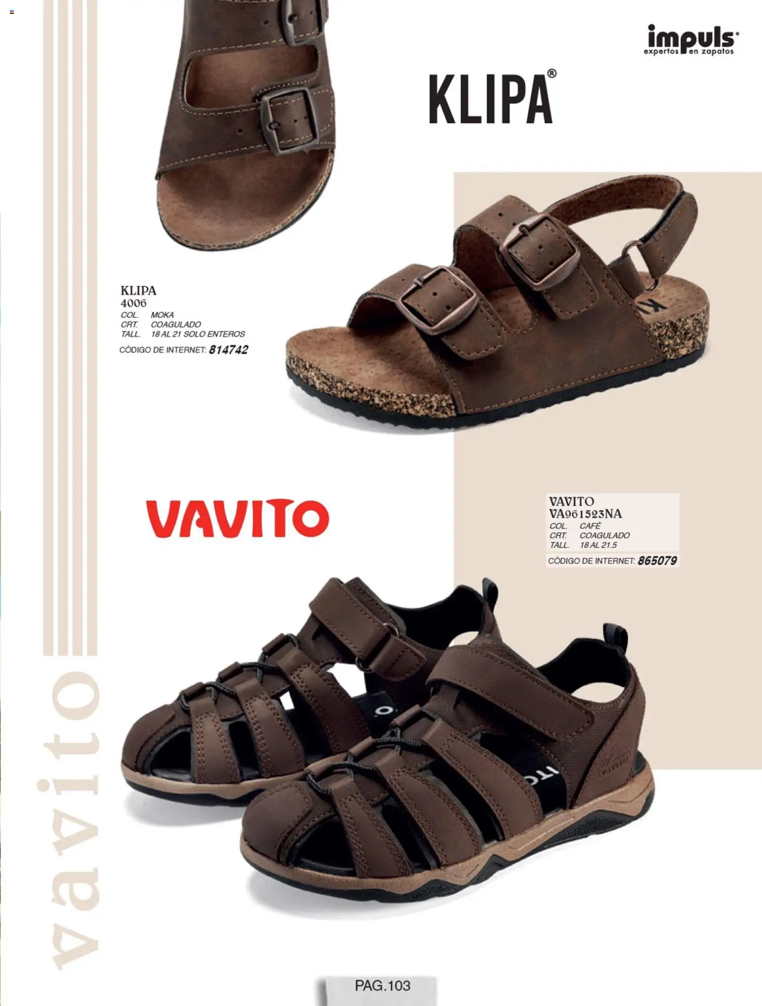 Nuevas ofertas de Impuls válidas en toda la República Mexicana desde el 01/07/2026. ¡Encuentra las mejores ofertas en Impuls catálogo Niño! | Página: 105 | Productos: Zapatos, Café