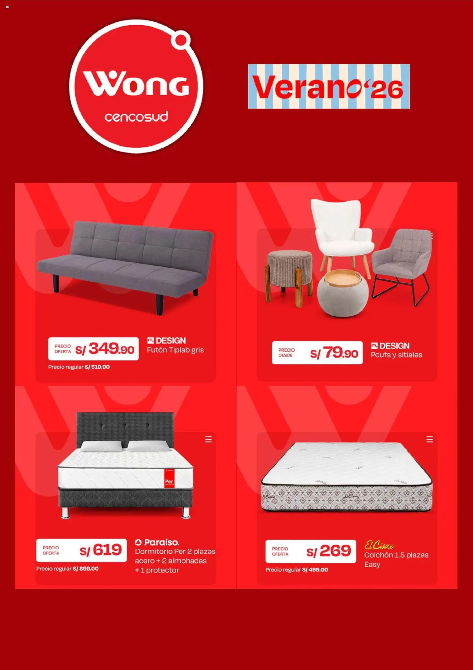 Catálogo Wong válido desde 14/09/2026 | Página: 3 | Productos: Colchón