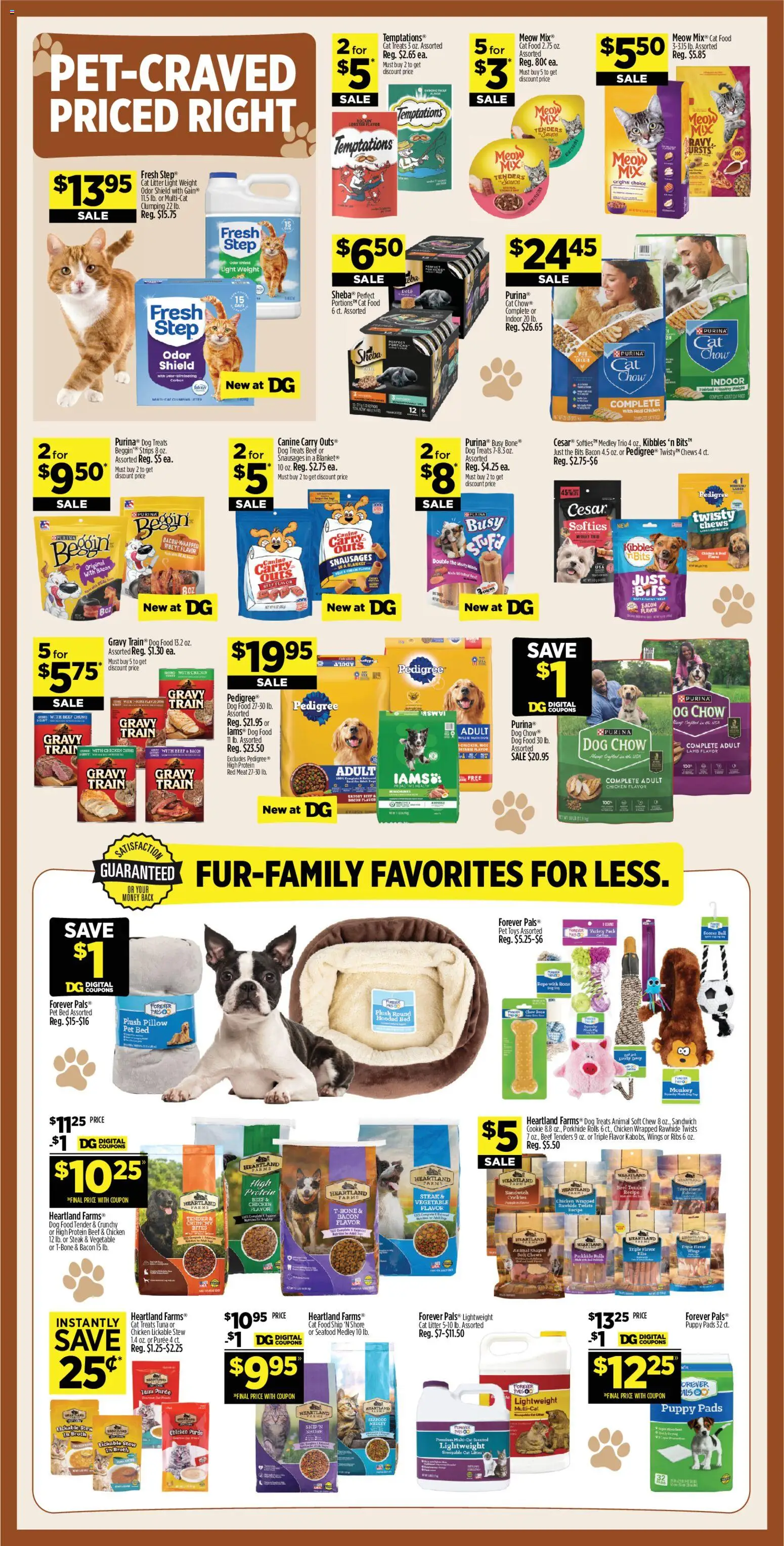 Dollar General Weekly Ad - valid from 06/28/2026 | Page: 15 | Products: Dog Treats, Pet Toys, Pads, Seafood