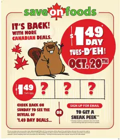 Preview of Save on foods weekly flyer / circulaire from shop Save on foods valid from Oct 15, 2026