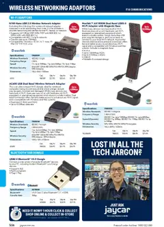 Preview of Jaycar Engineering & Scientific Catalogue 2025/2026  - valid from 09.07.2025 | Page: 506 | Products: Adaptor, Antenna, Notebook, Usb