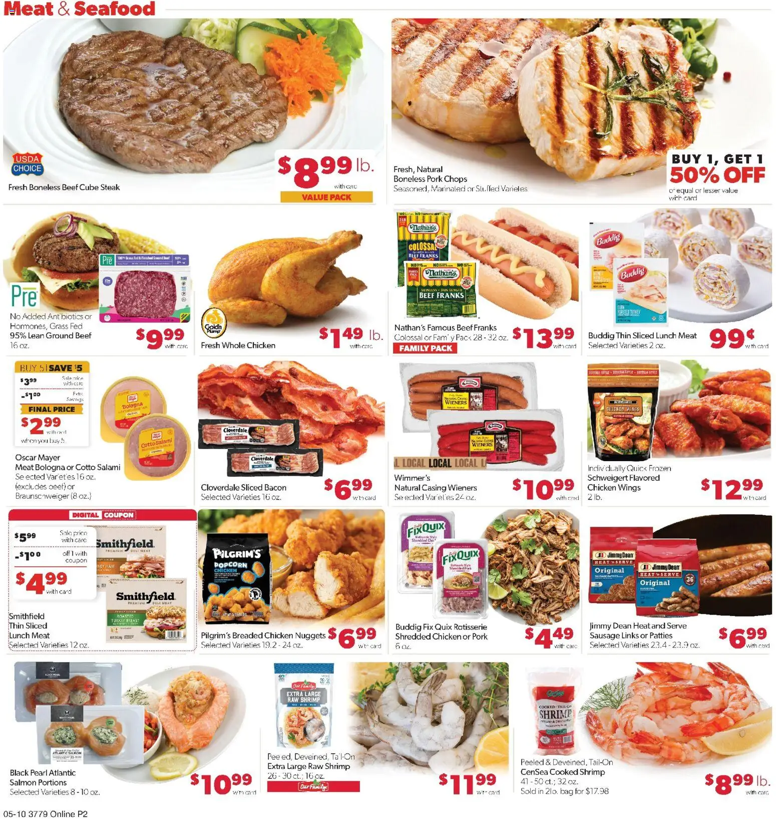 Family Fare Weekly Ad - IA - valid from 10.05.2026 | Page: 7 | Products: Salami, Ham, Beef, Bag