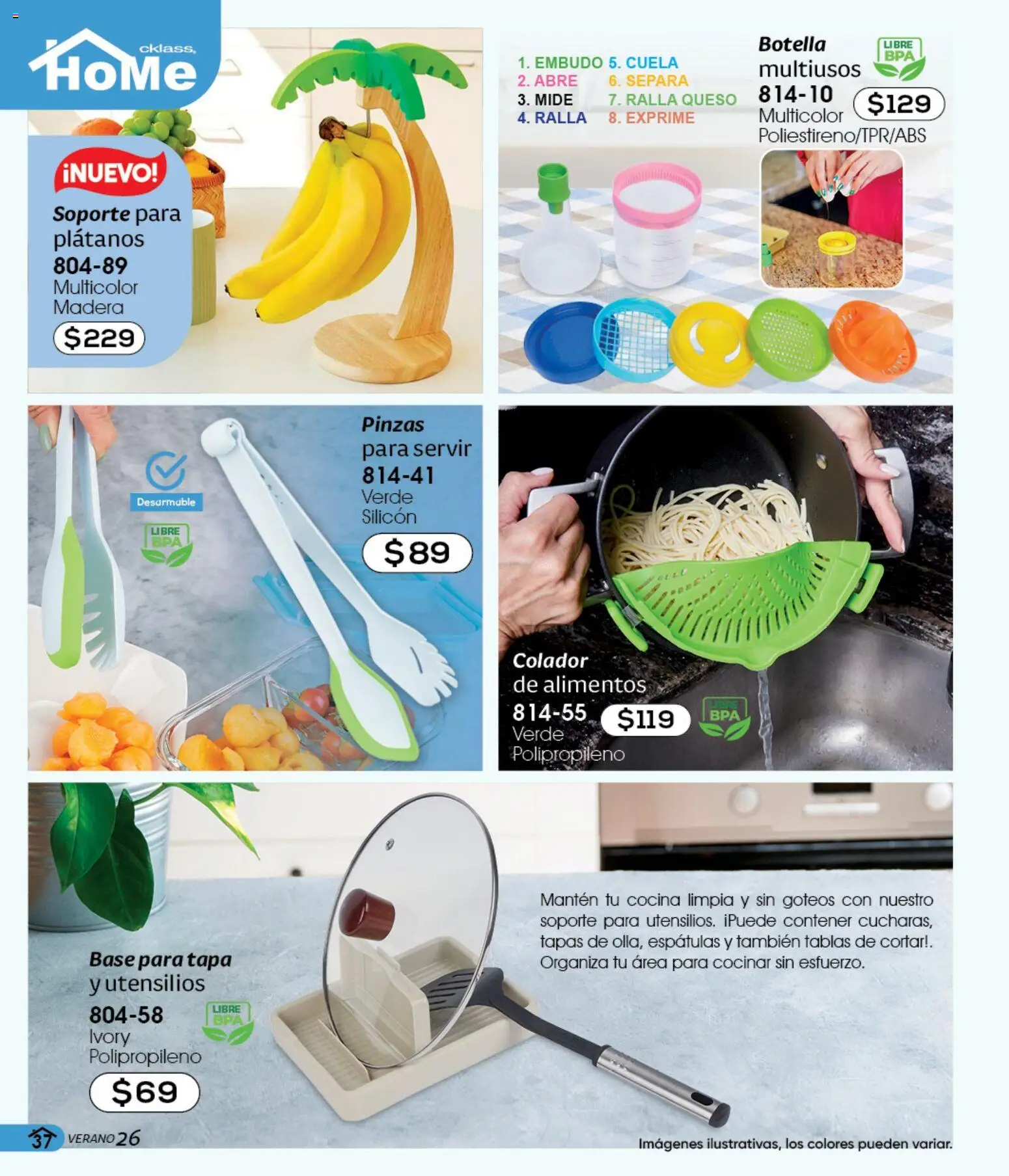 Nuevas ofertas de Cklass válidas en toda la República Mexicana desde el 05.03.2026. ¡Encuentra las mejores ofertas en Cklass catálogo Verano Handbags! | Página: 51 | Productos: Colador, Queso, Plátanos, Botella