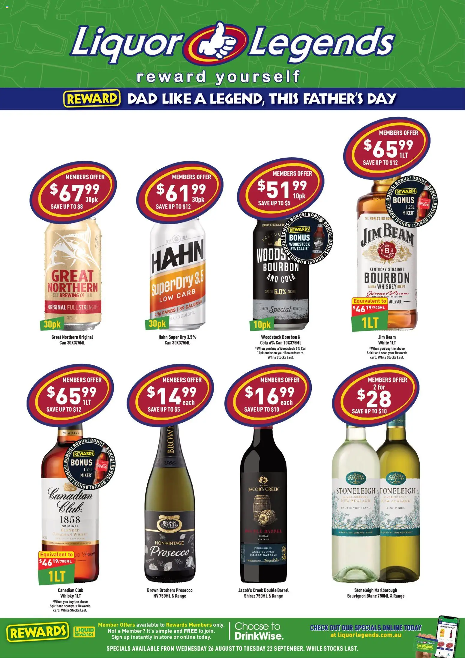 Liquor Legends catalogue - valid from 26/08/2026 | Page: 1 | Products: Jim Beam, Scotch whisky, Bourbon, Whiskey