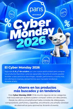 Paris Cyber Monday aviso válido desde el 29.09.2026