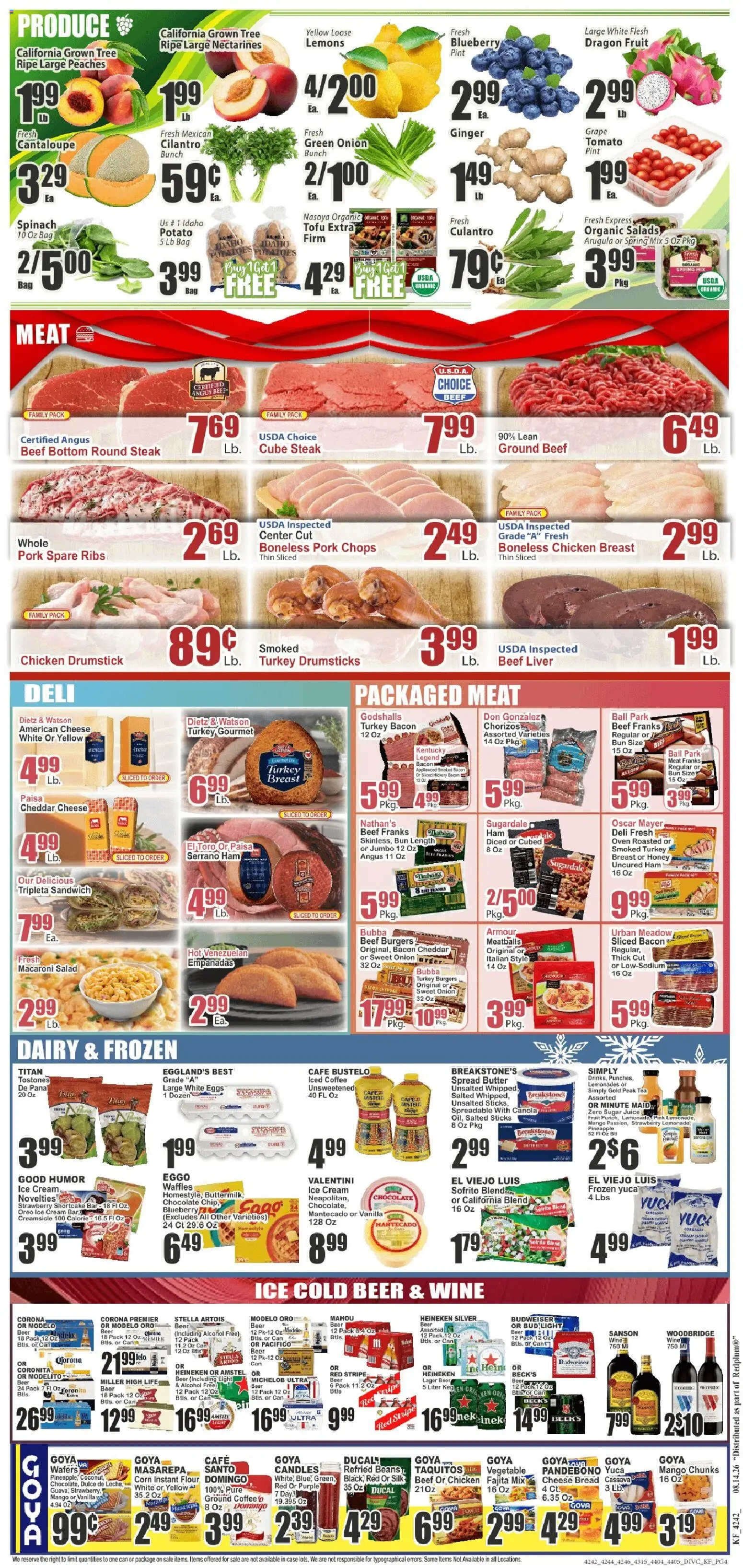 Key Food Weekly Ad - valid from 08/14/2026 | Page: 4 | Products: Ginger, Pork, Wafers, Drumsticks