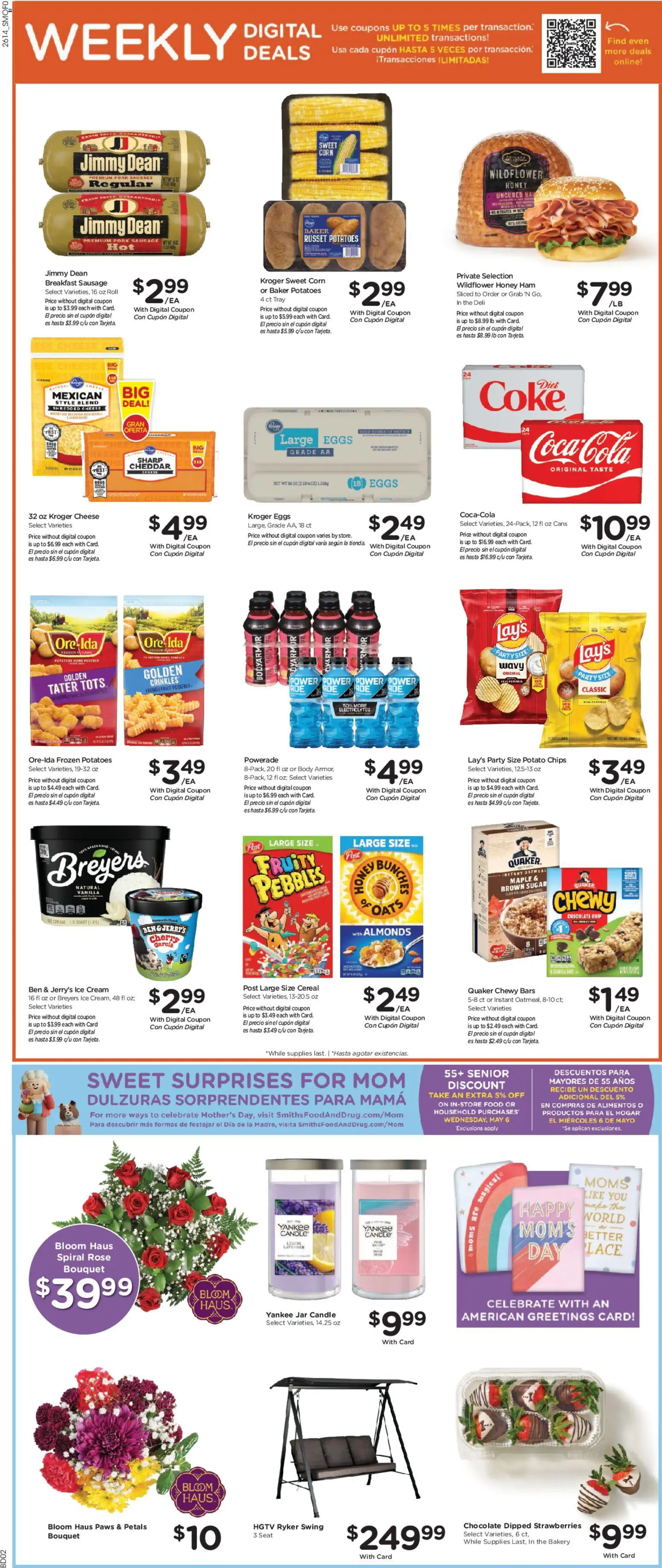 Smith's Weekly Ad - NM - valid from 06.05.2026 | Page: 2 | Products: Corn, Eggs, Pork, Cream