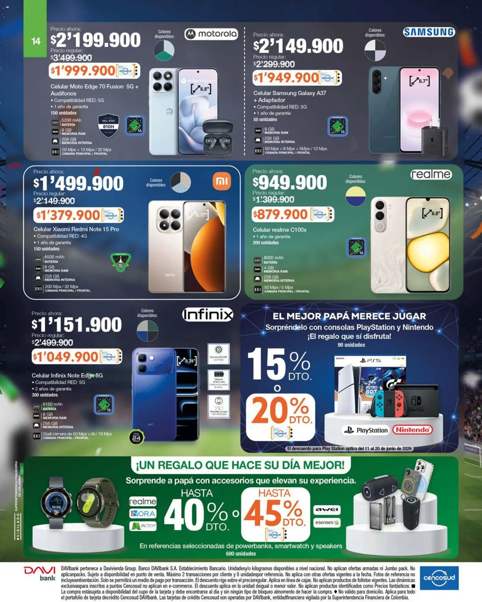 Jumbo revista - valida desde el 11.06.2026 | Página: 14 | Productos: Audífonos, Cámara, Banco, Batería