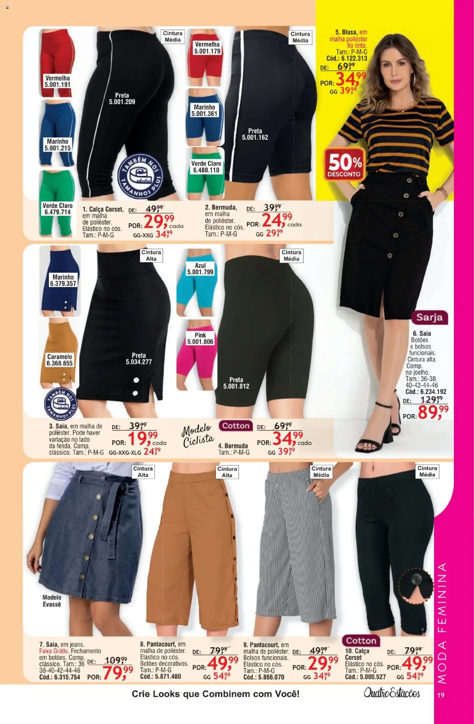 Quatro Estações Folheto - válido de 01.05.2026 | Página: 15 | Produtos: Corset, Saia, Calça