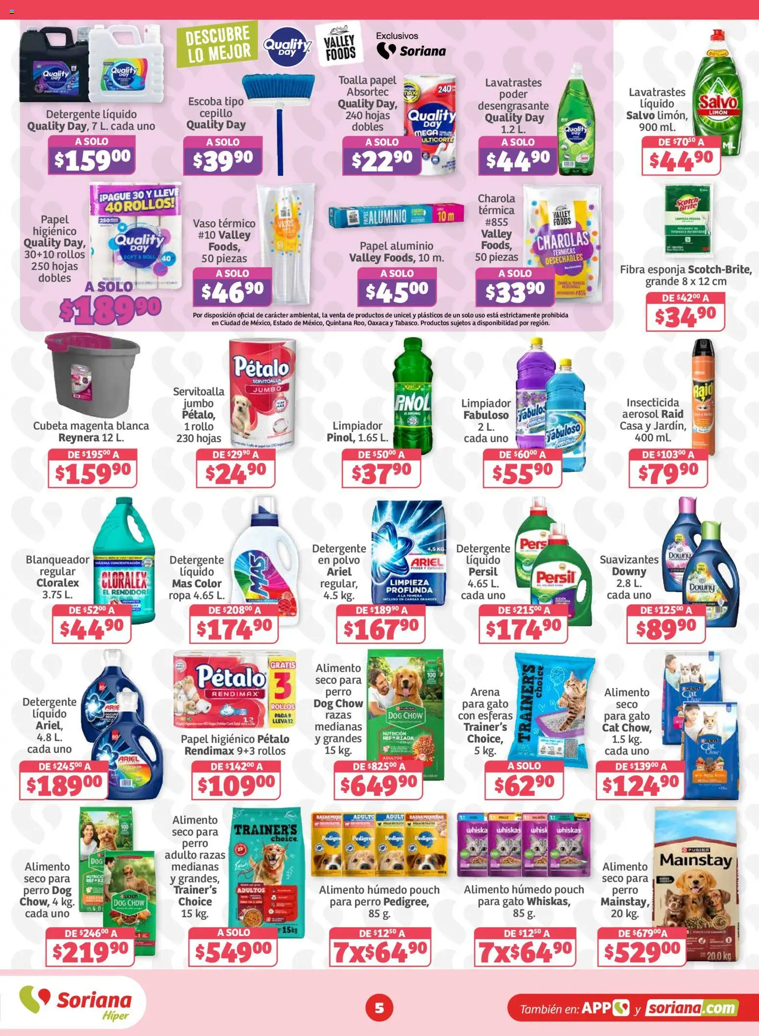 Nuevas ofertas de Soriana válidas en toda la República Mexicana desde el 28/08/2026. ¡Encuentra las mejores ofertas en Soriana Oferta se dice Soriana Híper Nacional! | Página: 5