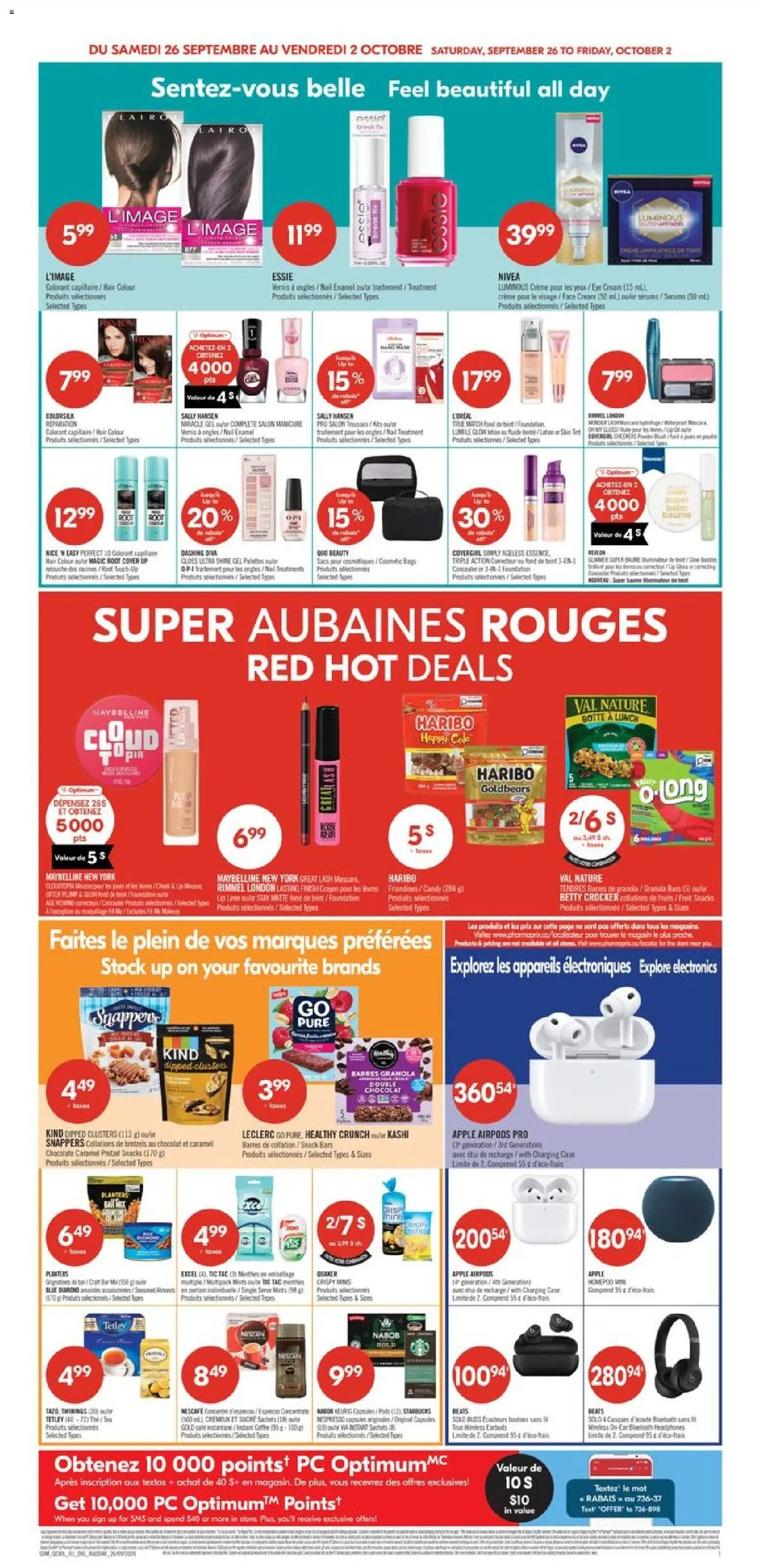 Pharmaprix flyer valid from Sep 26, 2026 | Page: 8 | Products: Cream, PC, Sachets, Capsules