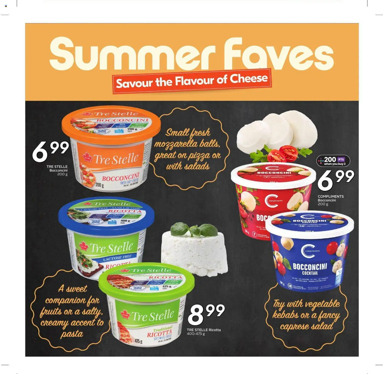 Sobeys flyer valid from Jul 9, 2026 | Page: 19 | Products: Pasta, Salad, Cheese, Pizza