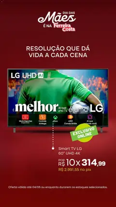 Ferreira Costa - Ofertas atuais - Pré-Visualização do folheto da loja Ferreira Costa, válido de 01.05.2026 | Página: 2 | Produtos: smart TV, Tv, Xbox