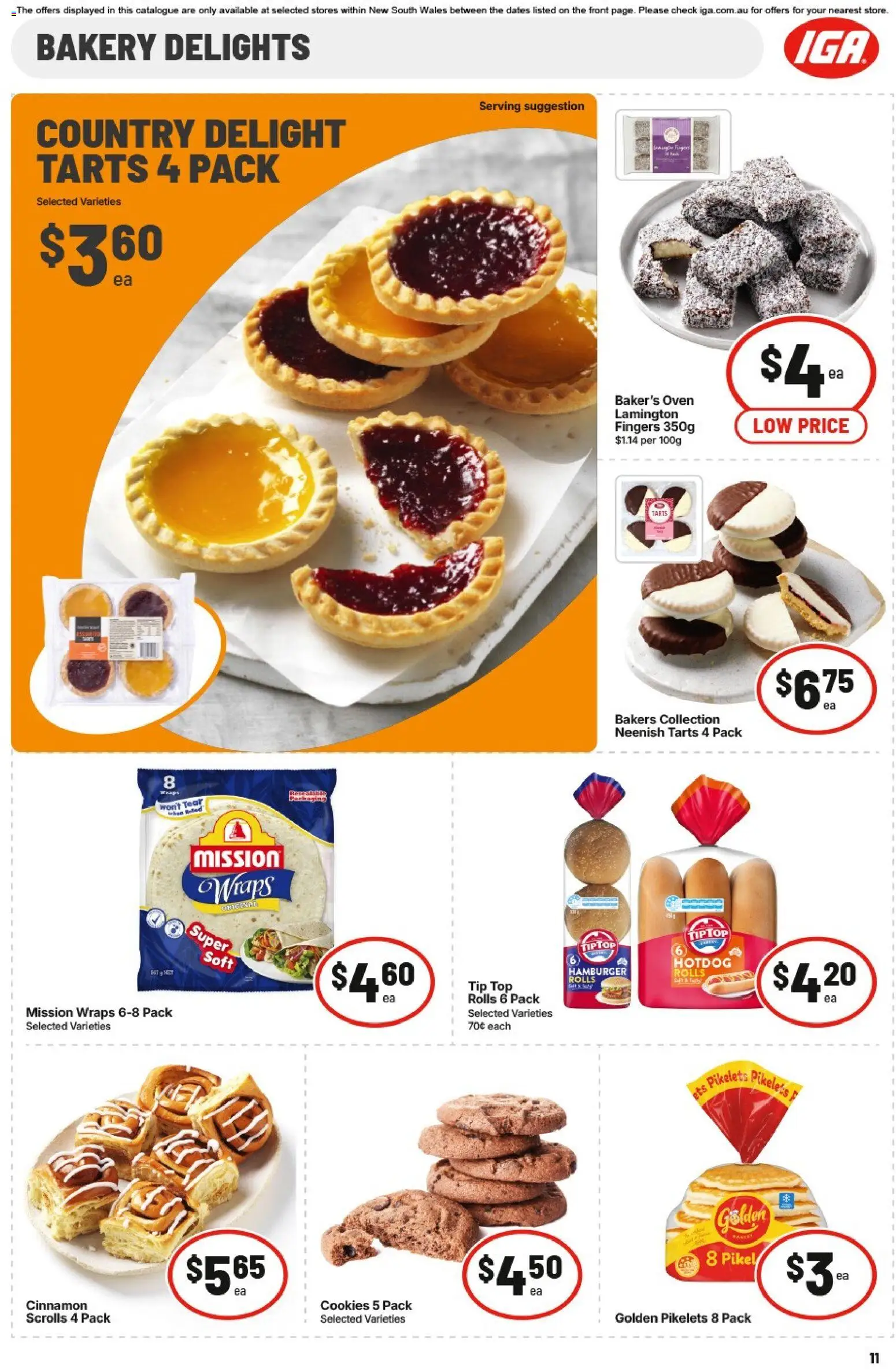 IGA catalogue - valid from 26/08/2026 | Page: 11 | Products: Hamburger, Oven, Cookies, Bakery