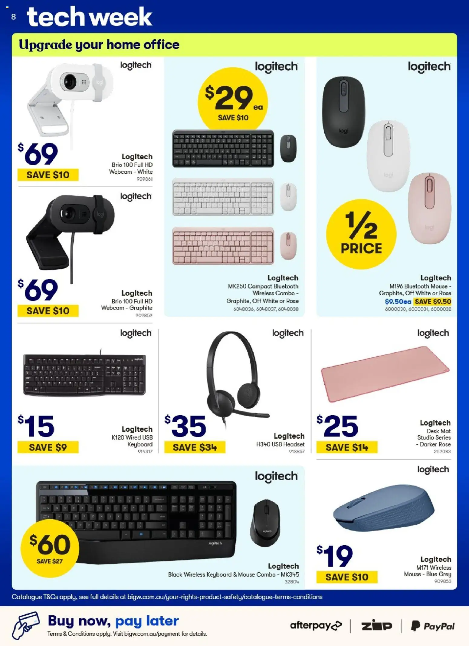 Big W catalogue - valid from 12.03.2026 | Page: 8 | Products: Desk, Headset, Usb, Webcam