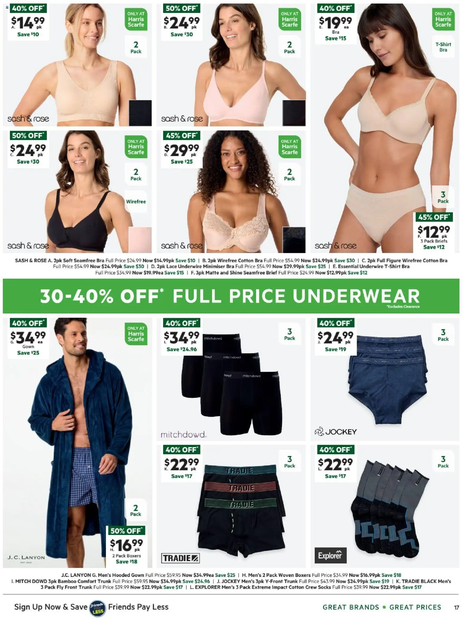 Harris Scarfe catalogue - valid from 07.04.2026 | Page: 17 | Products: Gown, Underwear, Socks, Boxers