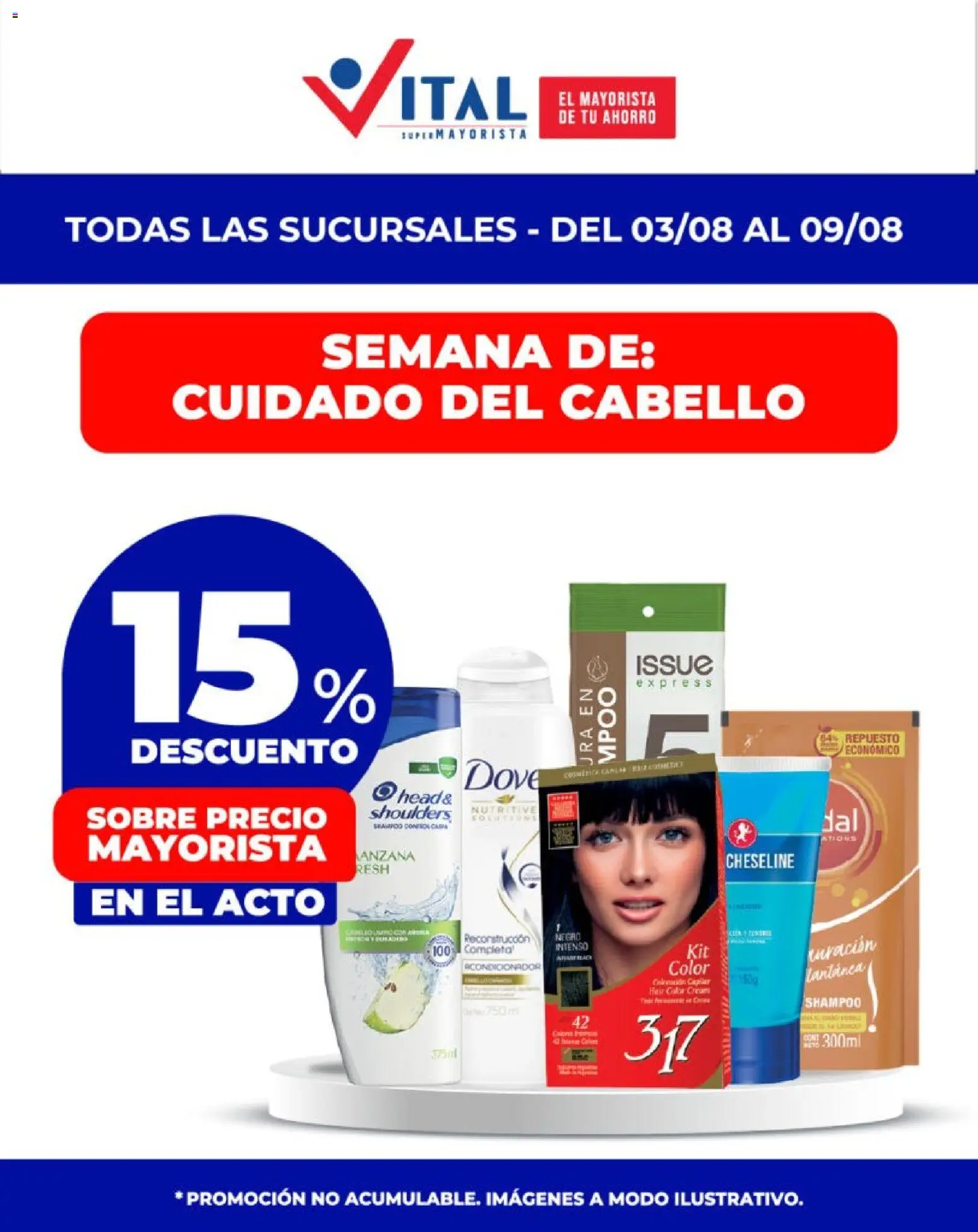 Vital - Ahorrá │ válido desde el 03/08/2026 | Página: 1 | Productos: Sobre, Shampoo, Acondicionador